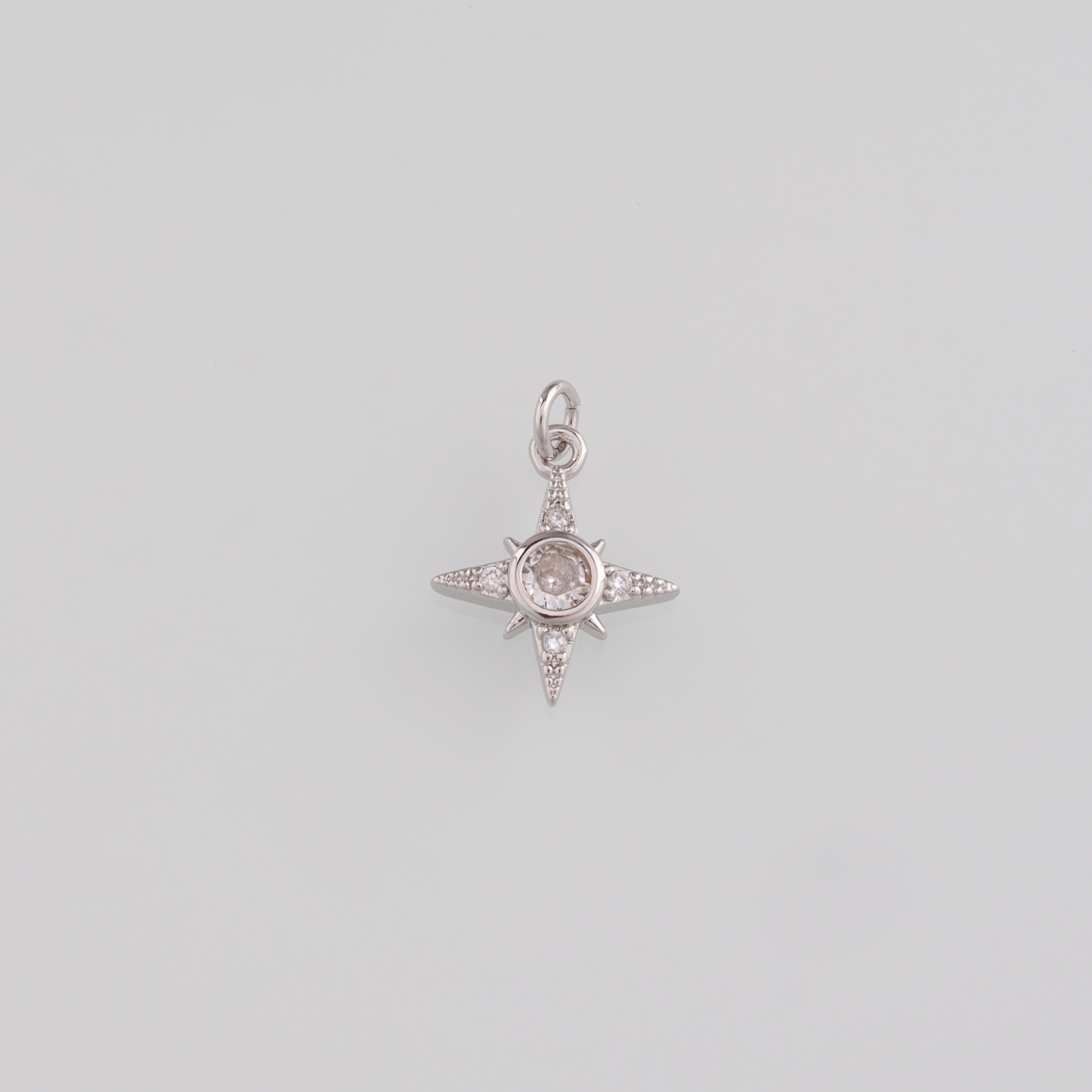 18K Gold Filled North Star Pendant,Celestial Charm Earrings Necklace for DIY Jewelry Making Supply