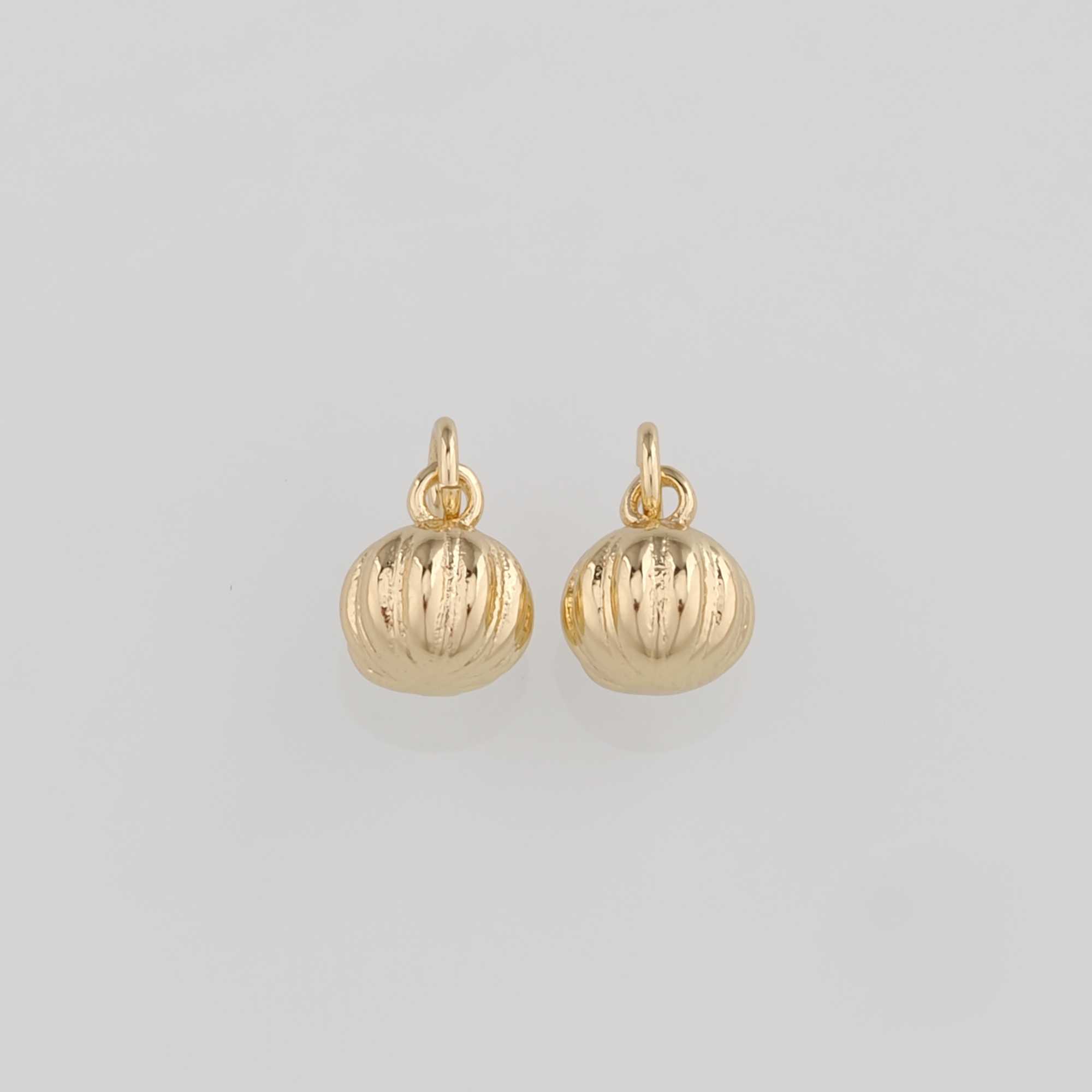 18K Gold Filled Pumpkin Pendant,Halloween Charm,Dainty Pumpkin Earrings Necklace for DIY Jewelry Making Supply