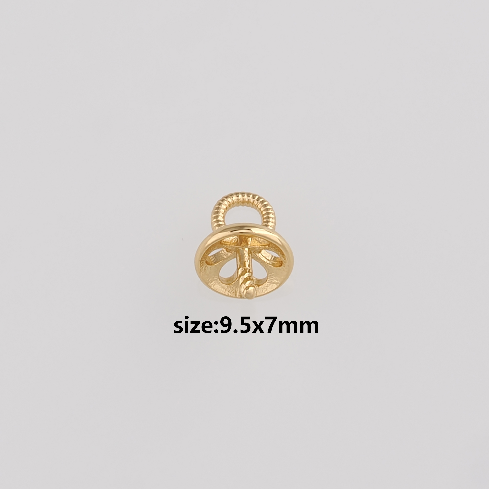 5Pcs 18K Gold Filled Bead Caps,Round Bead Caps for Bracelet Jewelry Necklace Making Supply