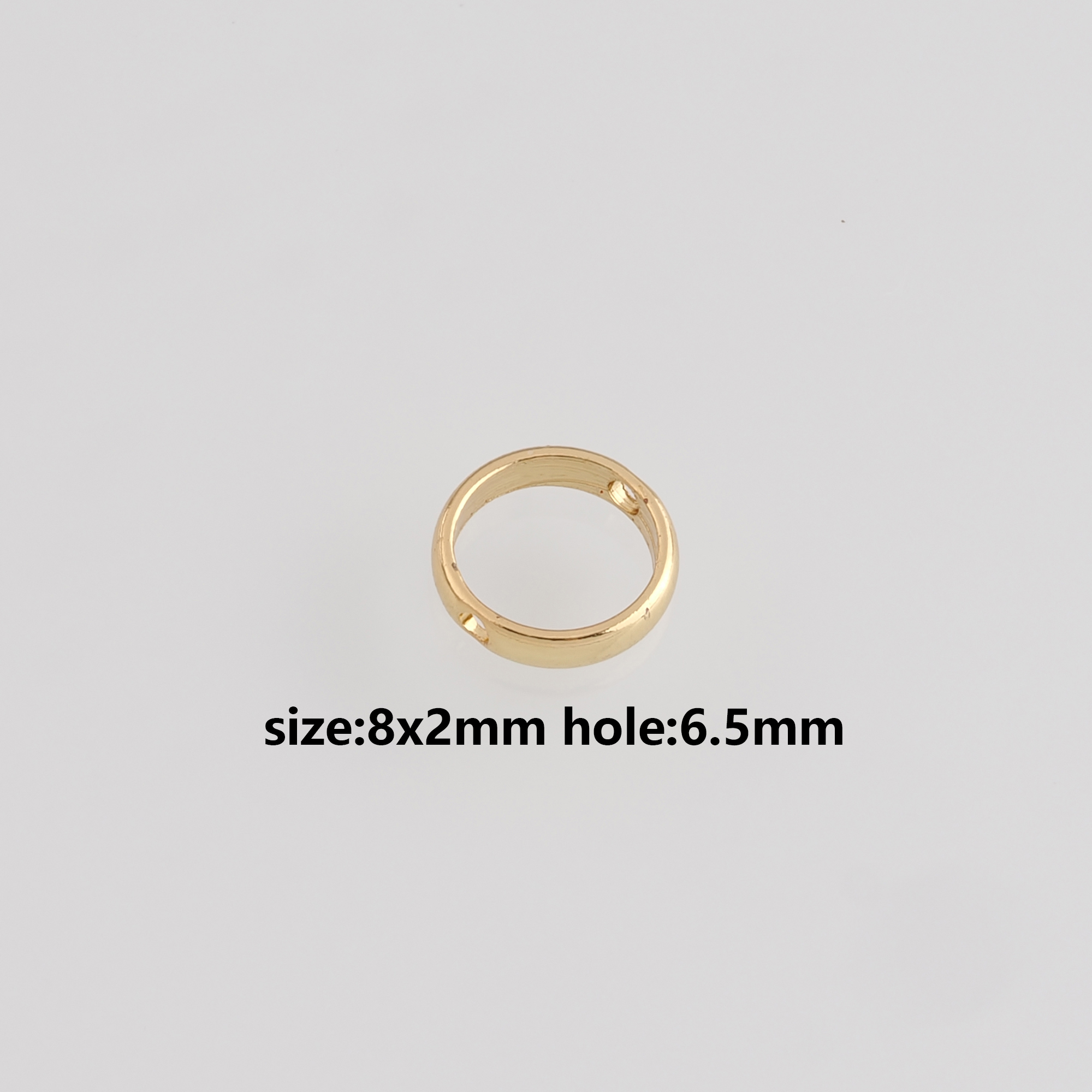 20pcs 18K Gold Filled Bead Frames,Gold Bead Circle Frames for Bracelet Jewelry Necklace Making Supply