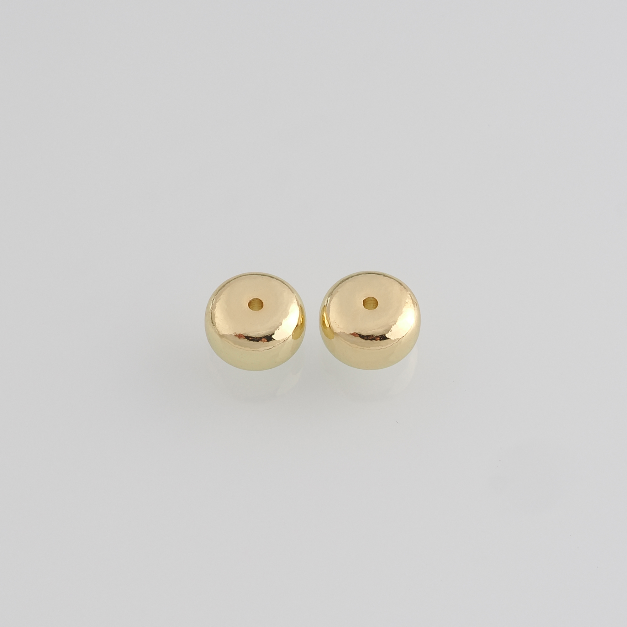 20Pcs 18K Gold Filled Round Flat Spacer Beads,Dainty Round Spacer Beads,DIY Jewelry Making Supply