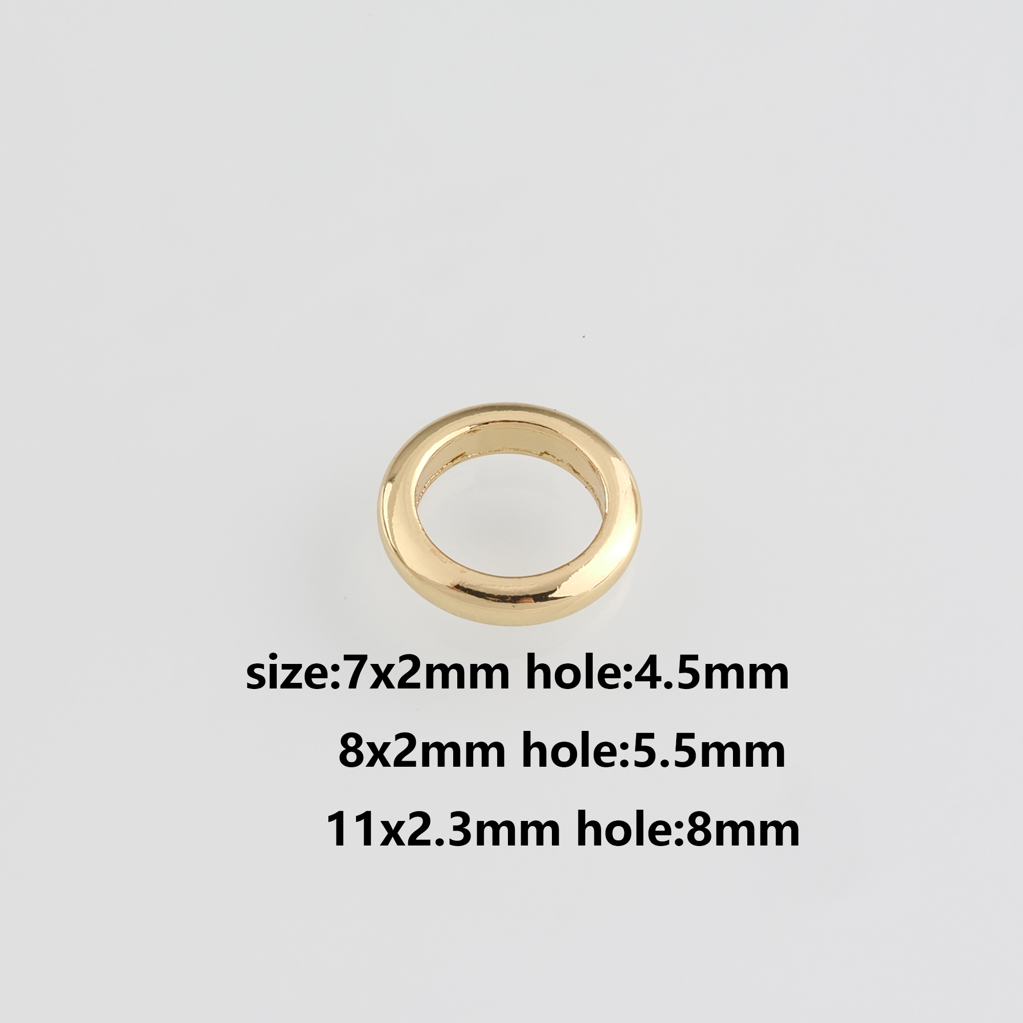 20Pcs 18K Gold Filled Round Flat Spacer Beads,Dainty Round Spacer Beads,DIY Jewelry Making Supply