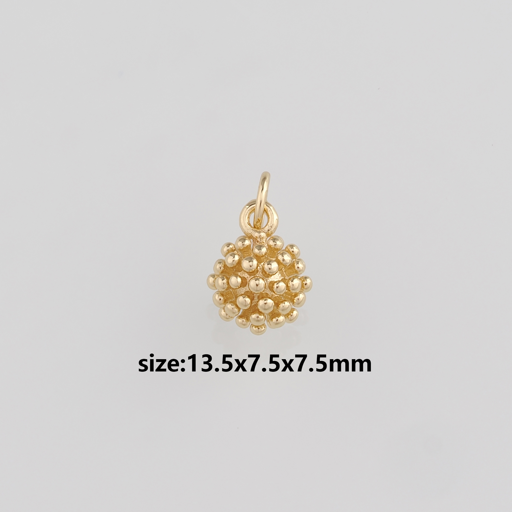 18K Gold Filled Round Pendant,Dainty Round Earrings Necklace for DIY Jewelry Making Supply