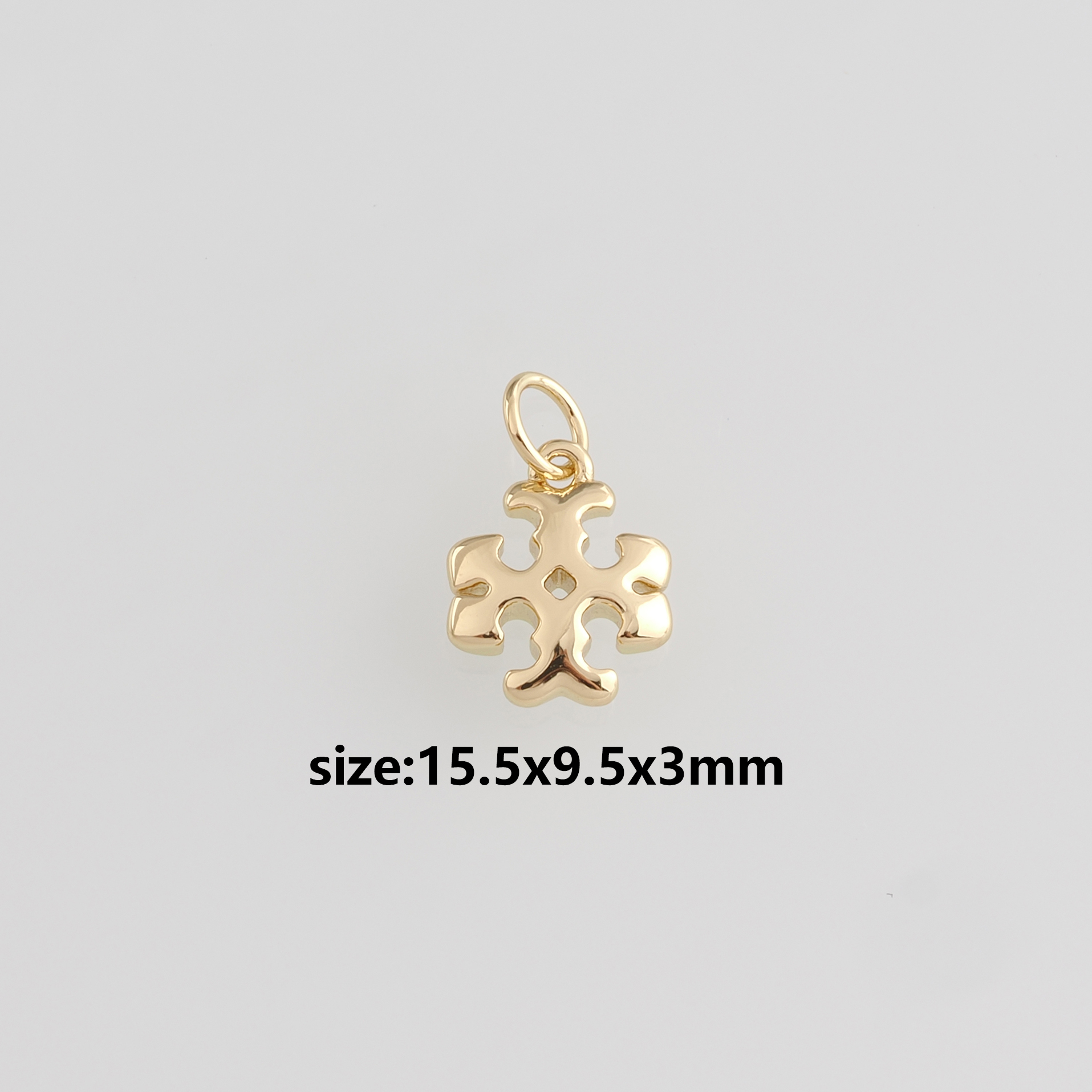18K Gold Filled Cross Pendant,Cross Charm Earrings Necklace for DIY Jewelry Making Supply