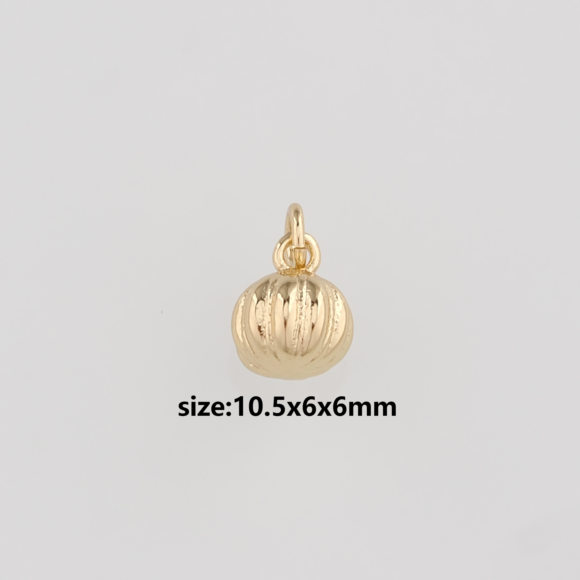 18K Gold Filled Pumpkin Pendant,Halloween Charm,Dainty Pumpkin Earrings Necklace for DIY Jewelry Making Supply