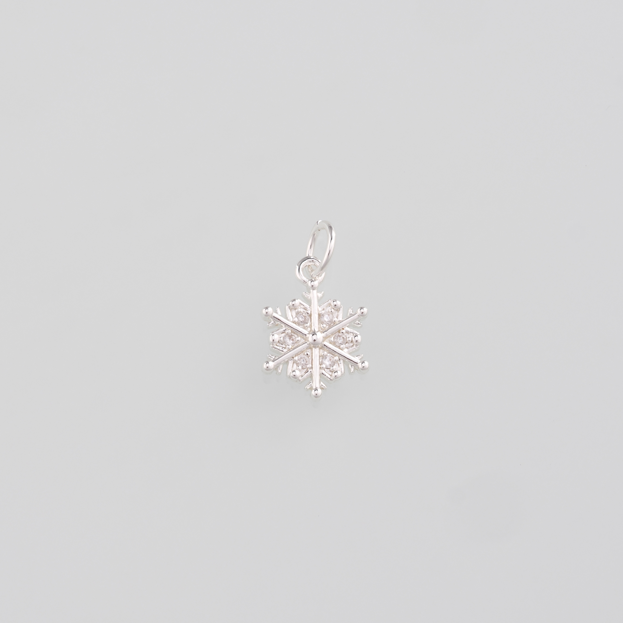 18K Gold Filled Snowflake Pendant,Christmas Snowflake Charm Earrings Necklace for DIY Jewelry Making Supply