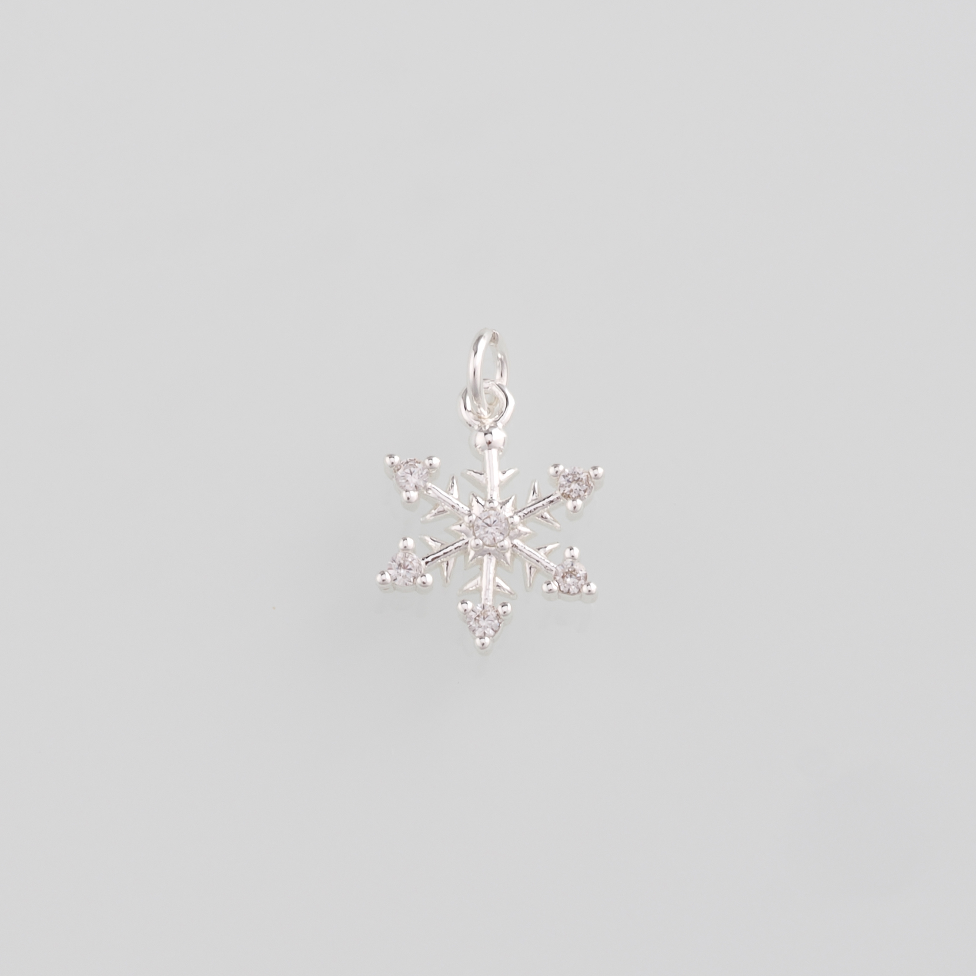 18K Gold Filled Snowflake Pendant,Christmas Snowflake Charm Earrings Necklace for DIY Jewelry Making Supply