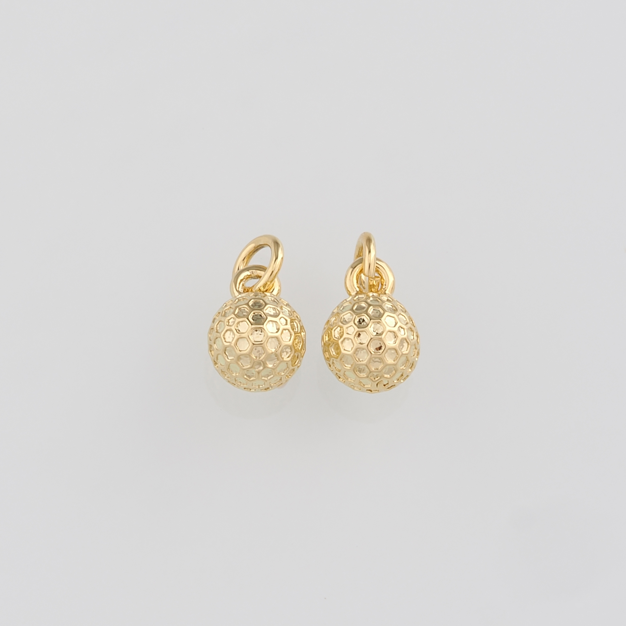 18K Gold Filled Round Ball Pendant,Dainty Round Earrings Necklace for DIY Jewelry Making Supply