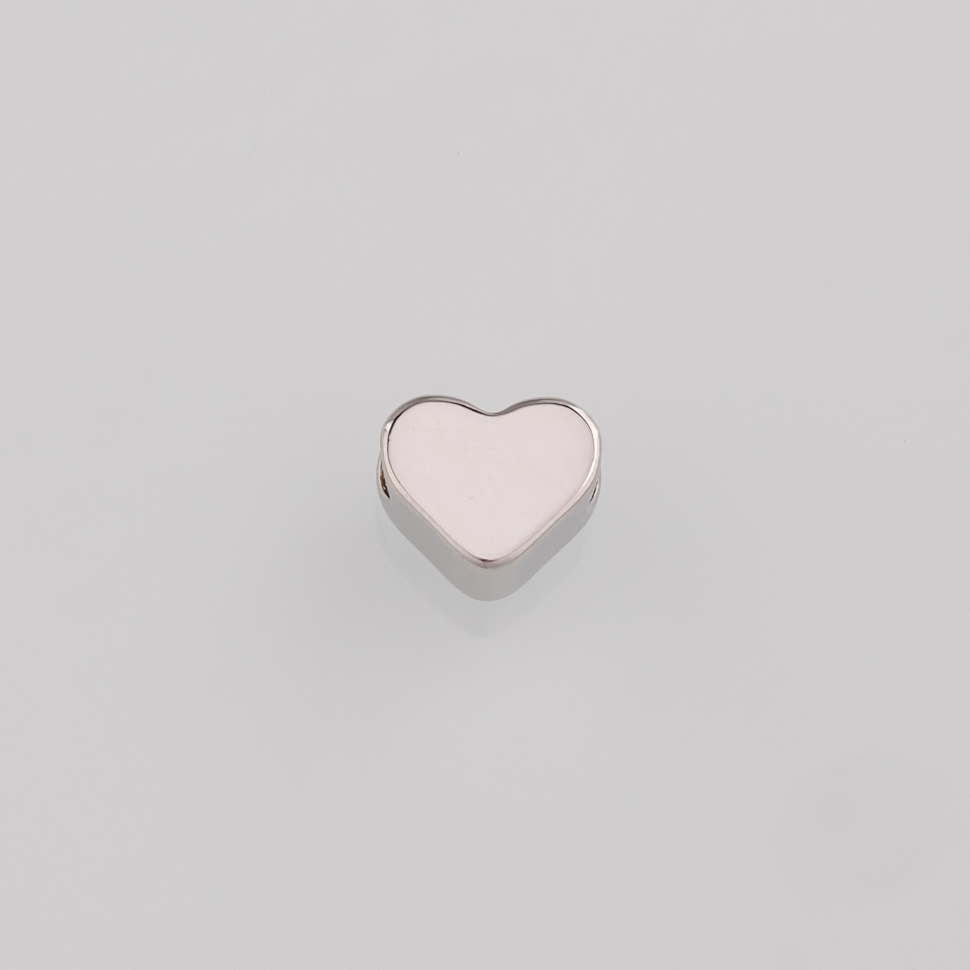 10Pcs 18K Gold Filled Heart Spacer Beads,Heart Bead for Bracelet Jewelry Necklace Making Supply