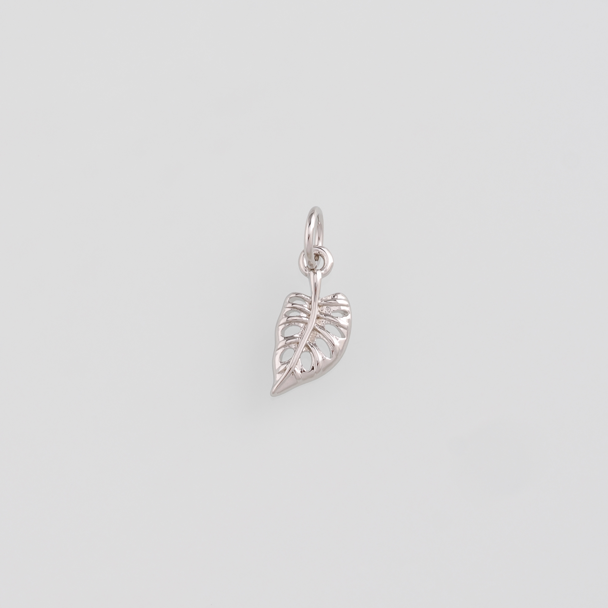 18K Gold Filled Monstera Leaf Pendant,Leaf Charm Earrings Necklace for DIY Jewelry Making Supply