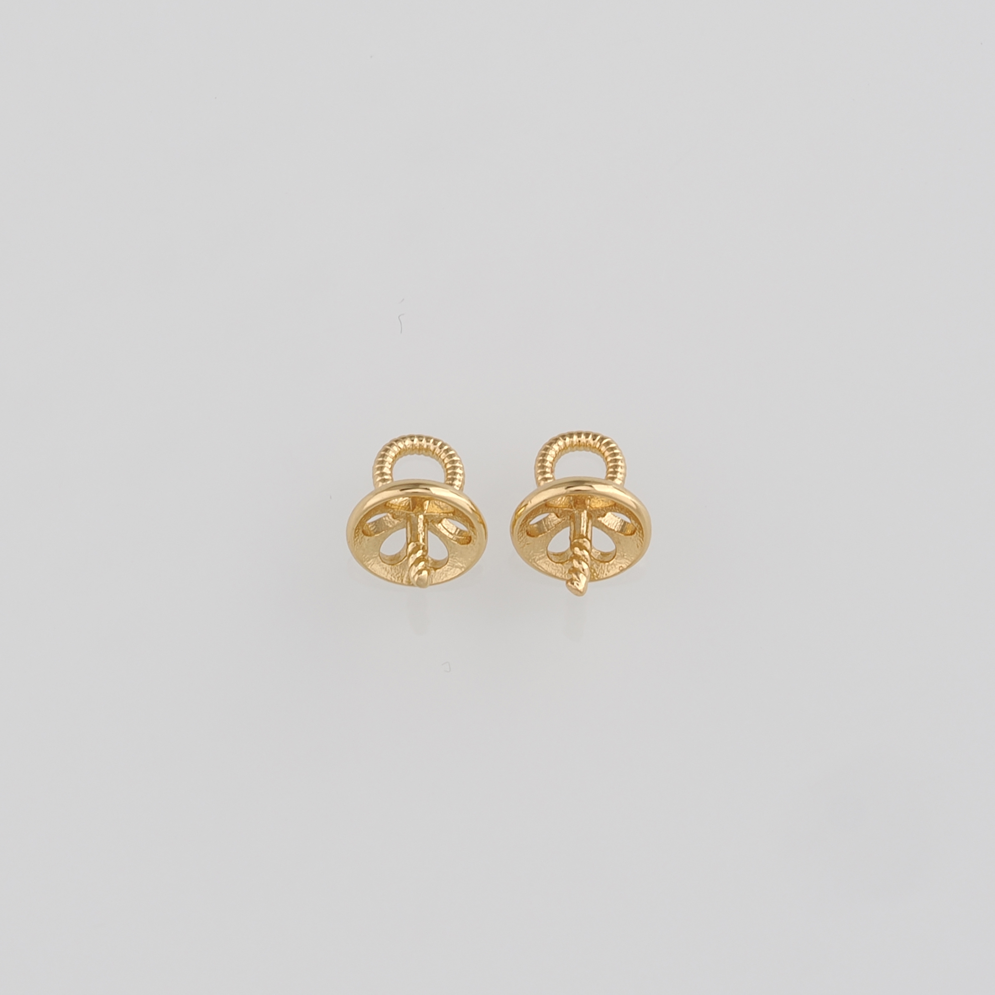 5Pcs 18K Gold Filled Bead Caps,Round Bead Caps for Bracelet Jewelry Necklace Making Supply