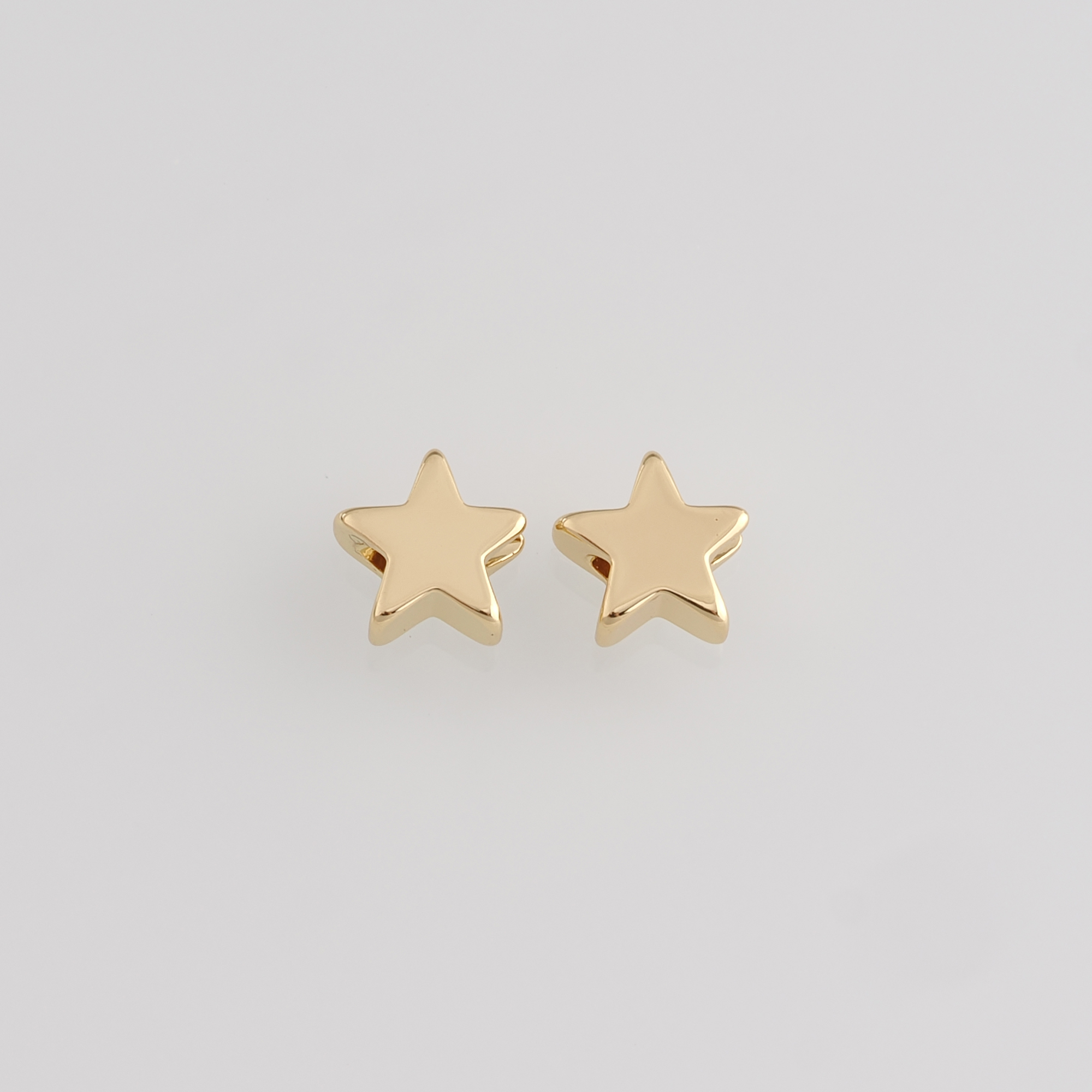 10Pcs 18K Gold Filled Star Spacer Beads,Dainty Star Beads for Bracelet Jewelry Necklace Making Supply
