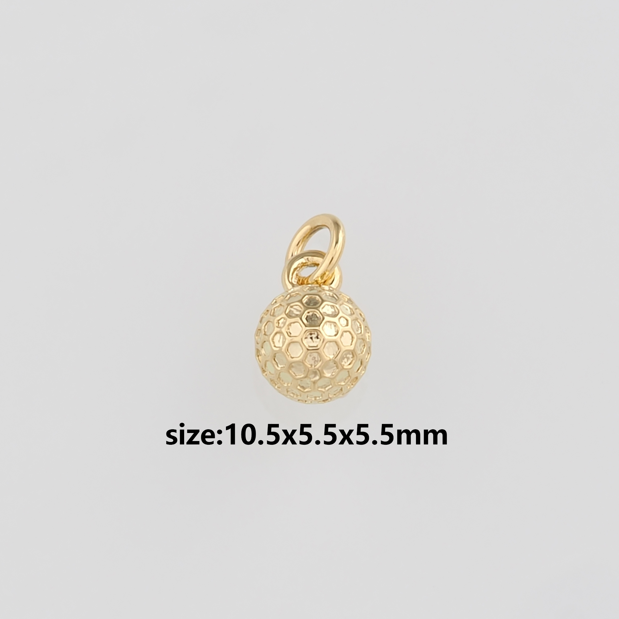 18K Gold Filled Round Ball Pendant,Dainty Round Earrings Necklace for DIY Jewelry Making Supply