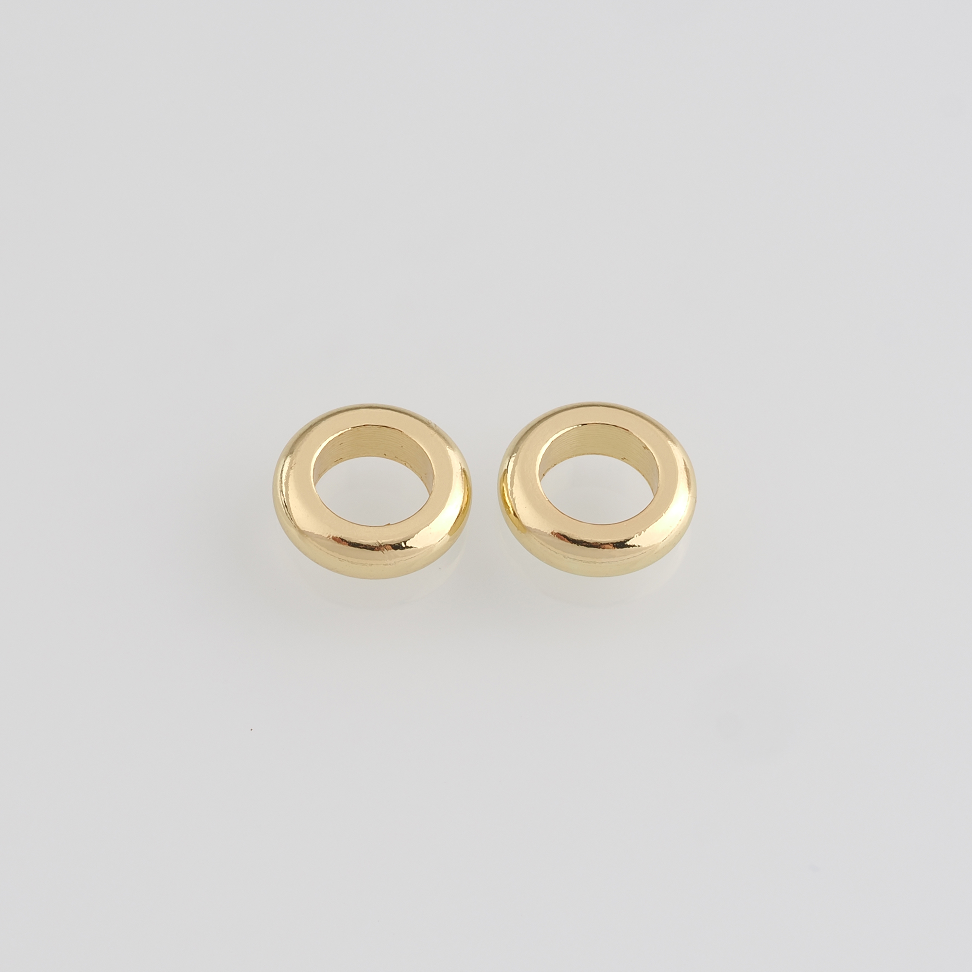 20Pcs 18K Gold Filled Round Flat Spacer Beads,Dainty Round Spacer Beads,DIY Jewelry Making Supply