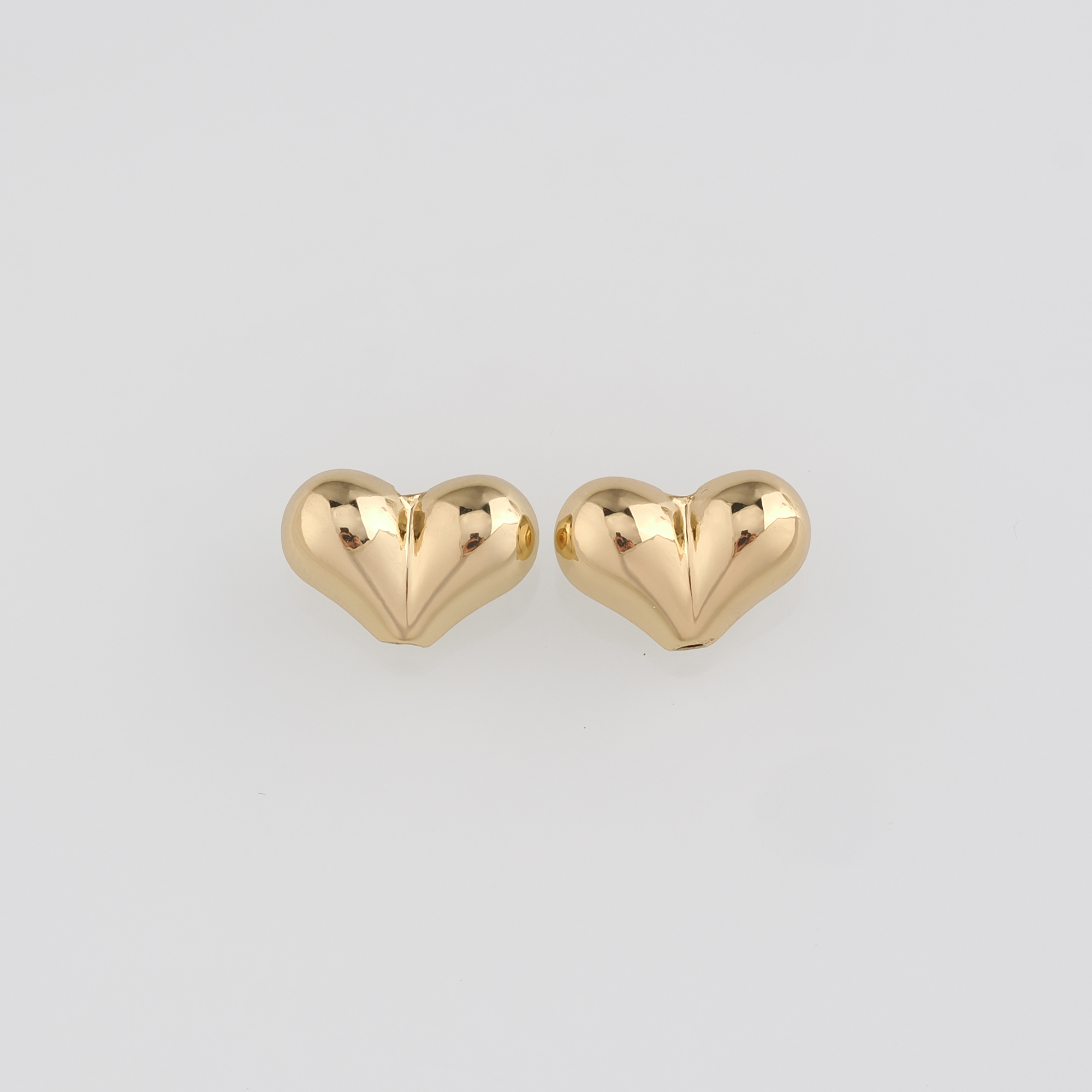 18K Gold Filled Heart Spacer Beads,Heart Bead for Bracelet Jewelry Necklace Making Supply