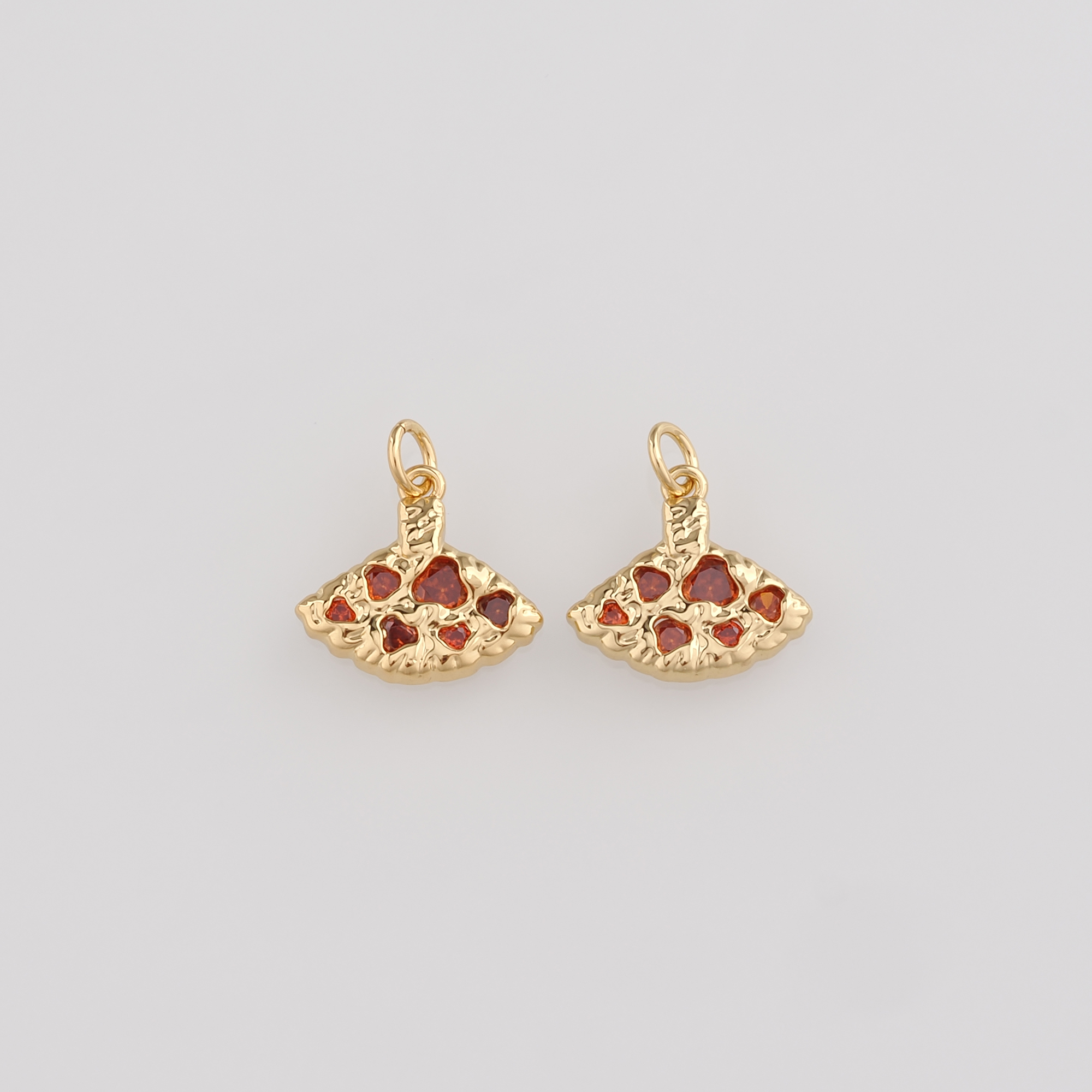 18K Gold Filled Shell Pendant,CZ Ocean Shell Charm Earrings Necklace for DIY Jewelry Making Supply