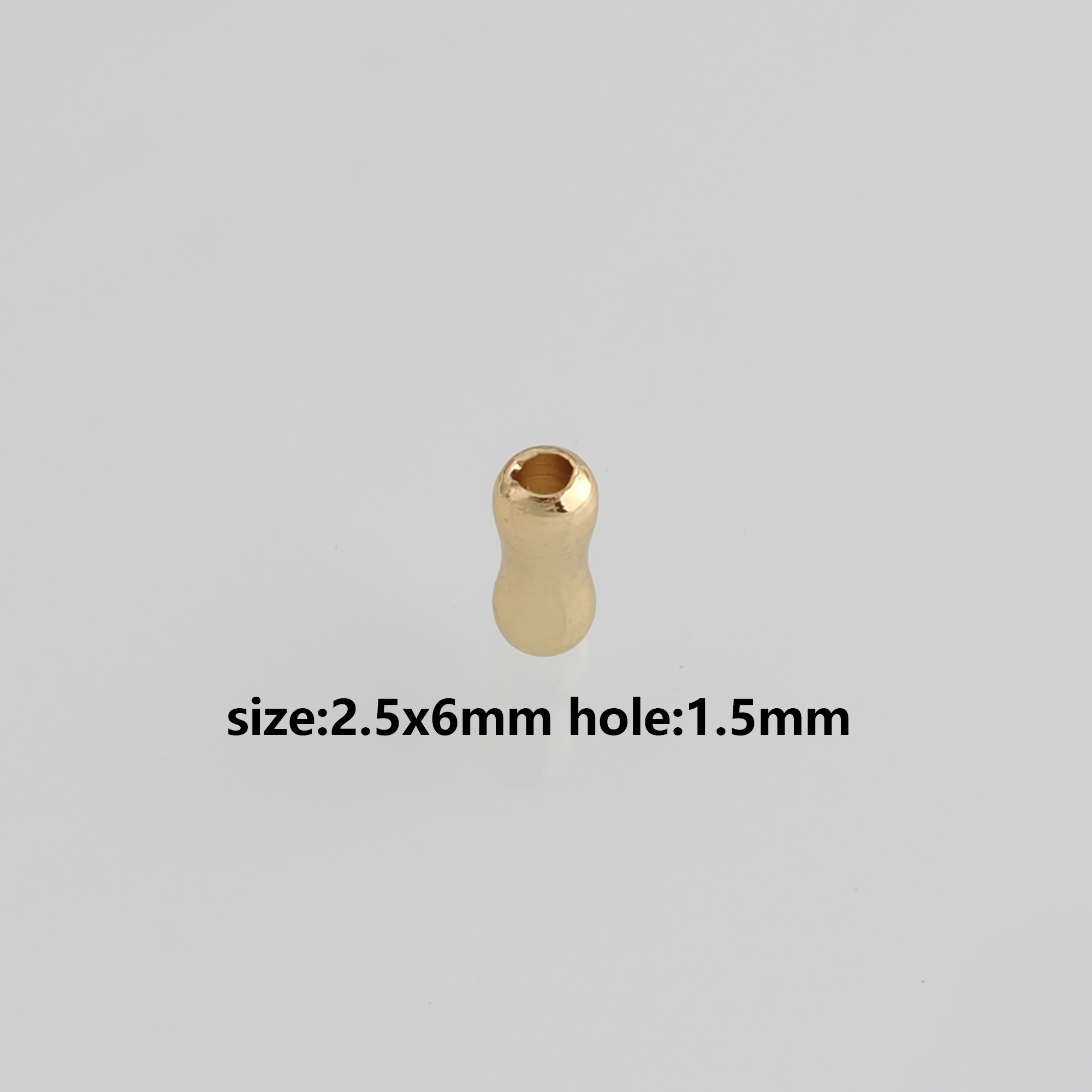 50Pcs 18K Gold Filled Tube Spacer Beads,Barrel Beads for Bracelet Jewelry Necklace Making Supply