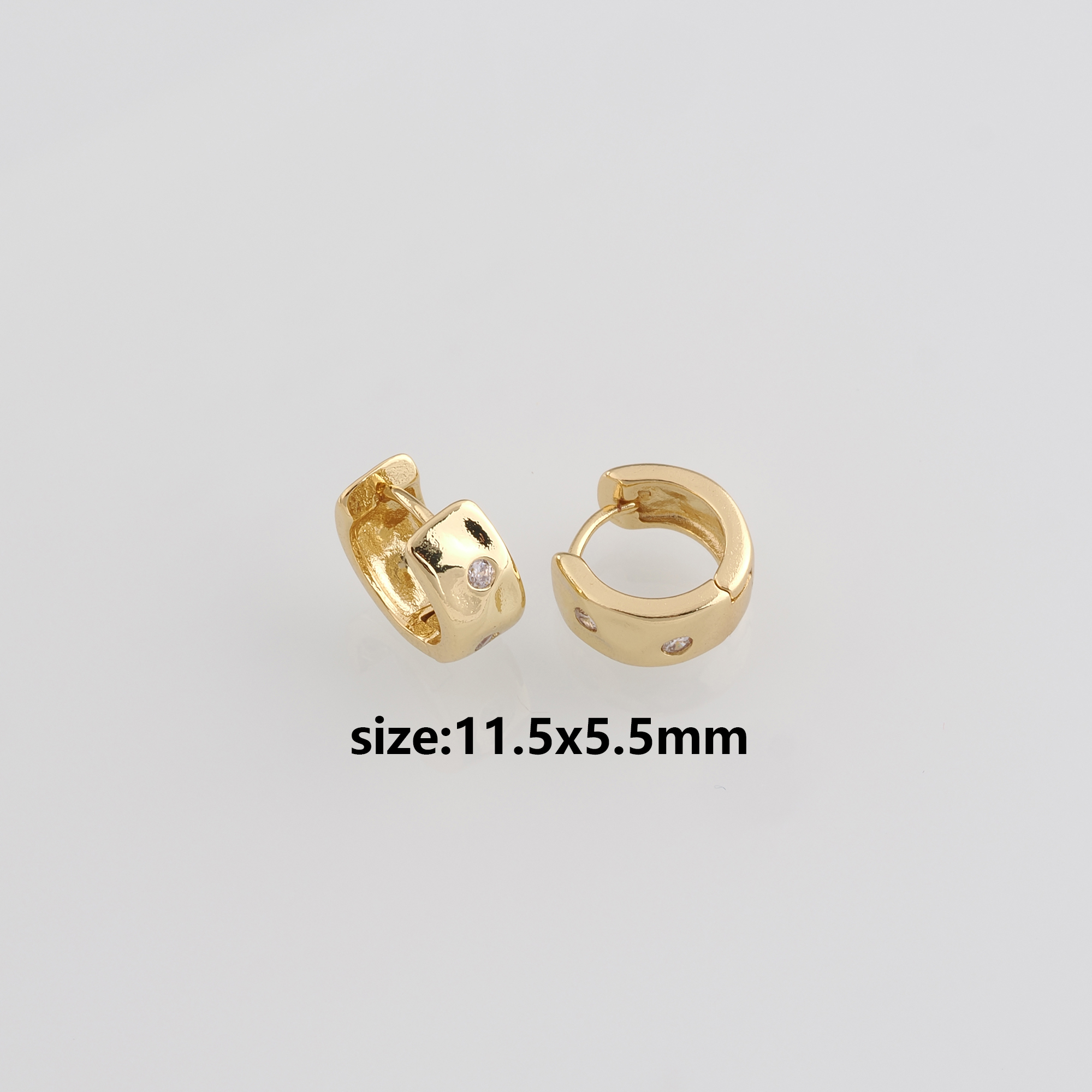 18K Gold Filled Thick Hoops Earrings,Round Earrings,Gold Huggies Hoop Earrings,Minimalist Earrings