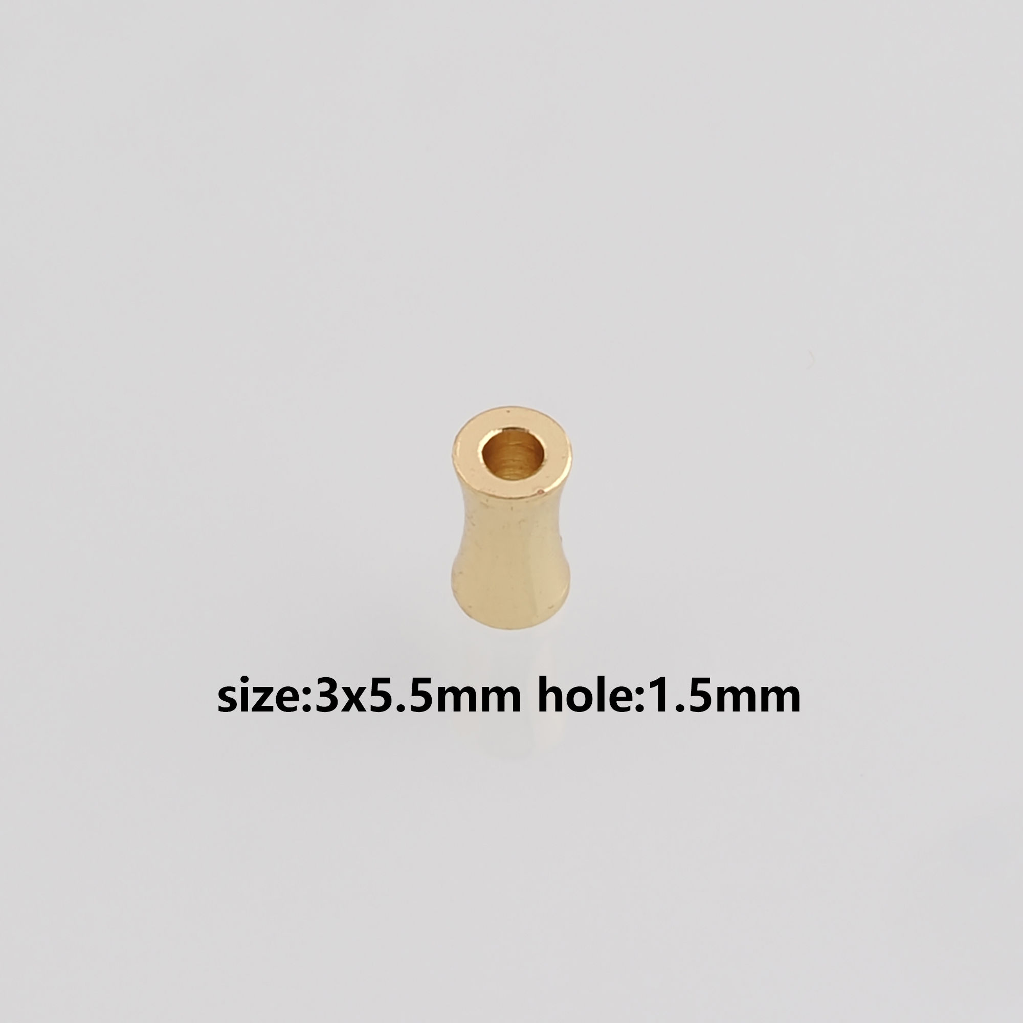 50Pcs 18K Gold Filled Barrel Spacer Beads,Dainty Barrel Beads for Bracelet Jewelry Necklace Making Supply