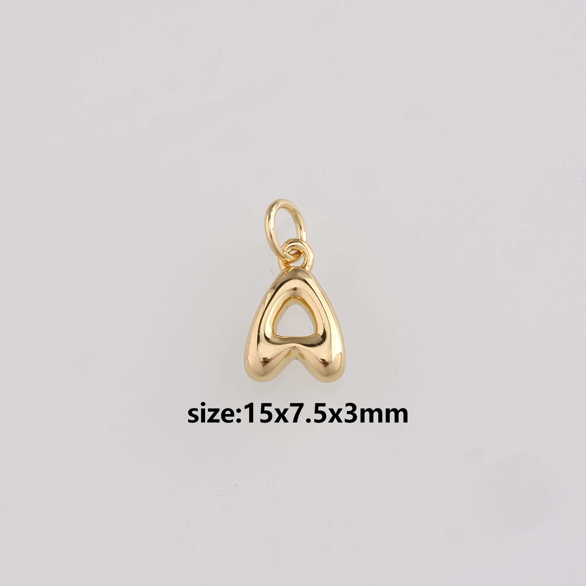 18K Gold Filled Initial Pendant,Dainty Letter Charm Earrings Necklace for DIY Jewelry Making Supply
