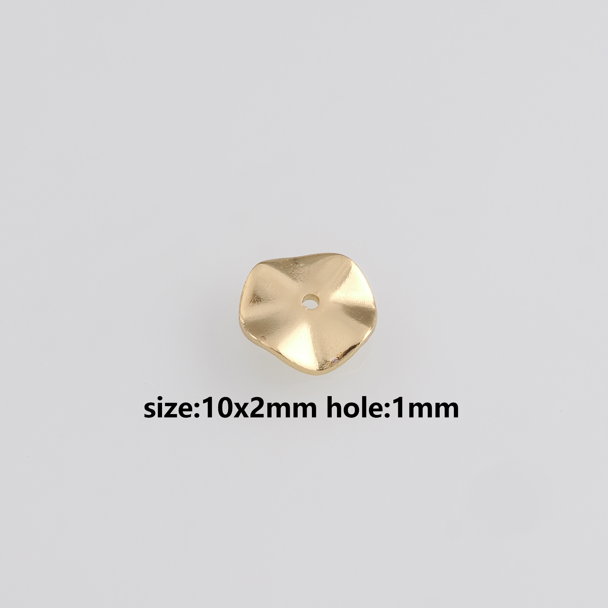 10pcs 18K Gold Filled Irregular Spacer Beads,Irregular Bead for Bracelet Jewelry Necklace Making Supply