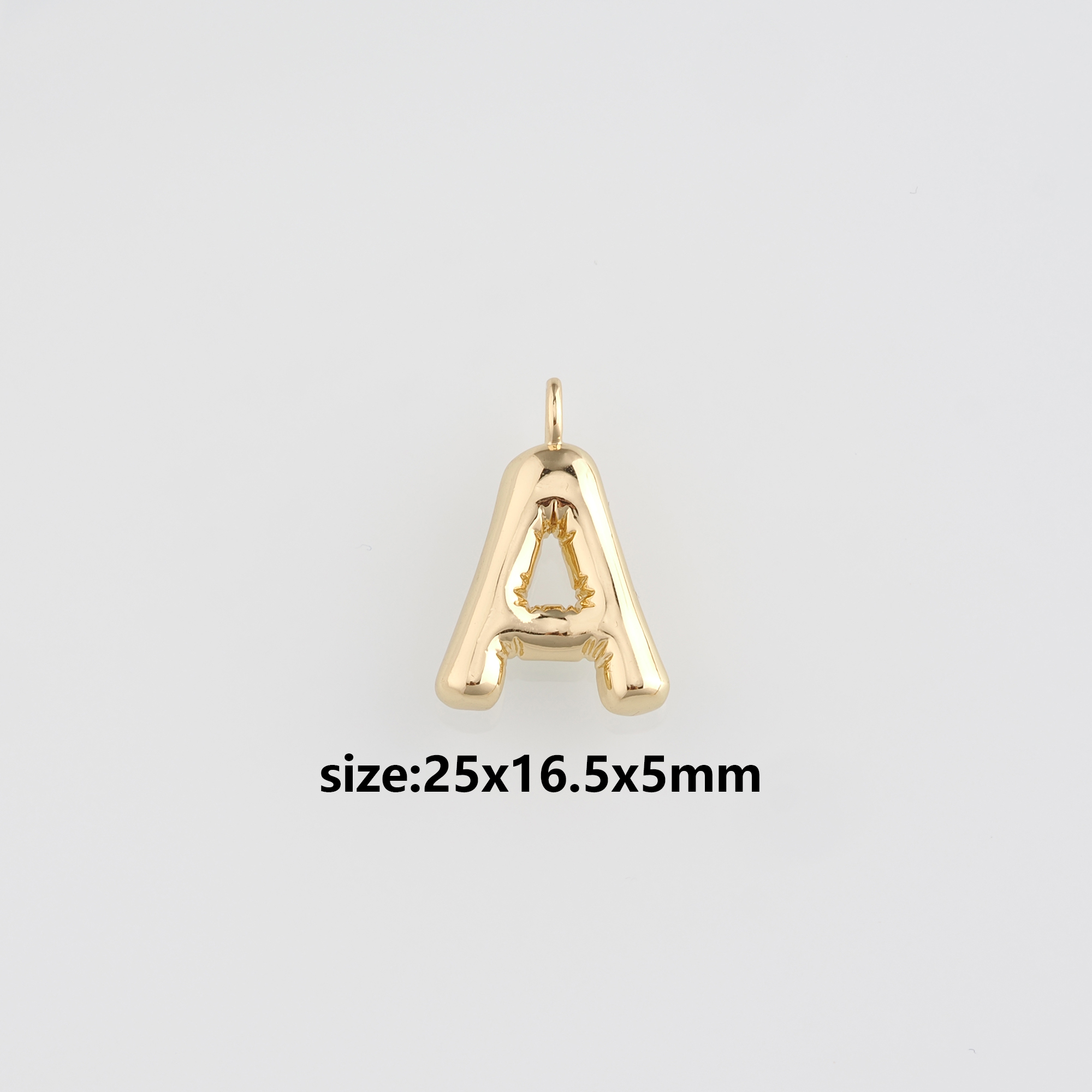 18K Gold Filled Initial Pendant,Dainty Letter Charm Earrings Necklace for DIY Jewelry Making Supply