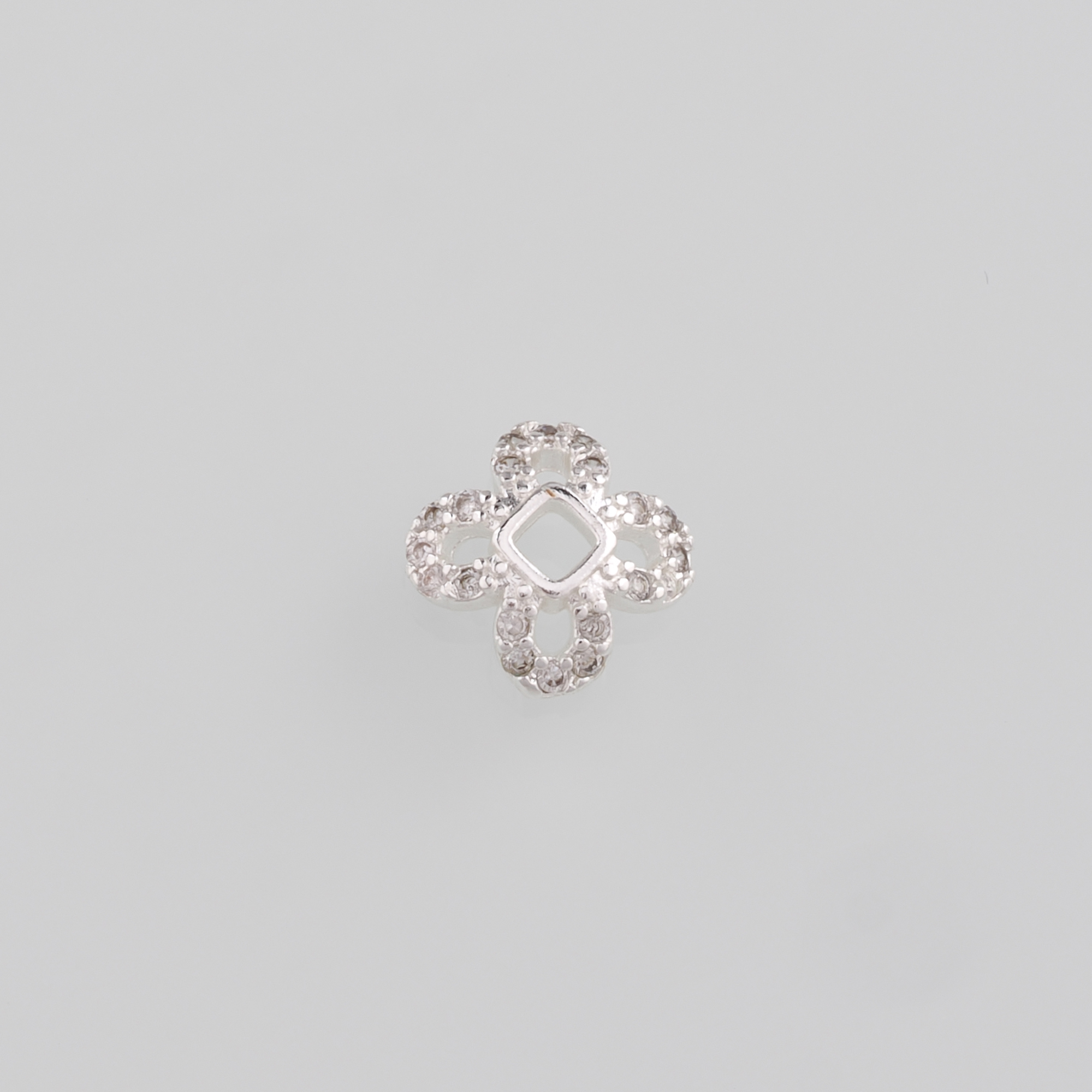 18K Gold Filled Bead Caps,CZ Micro Pave Flower Bead Caps for Bracelet Jewelry Necklace Making Supply