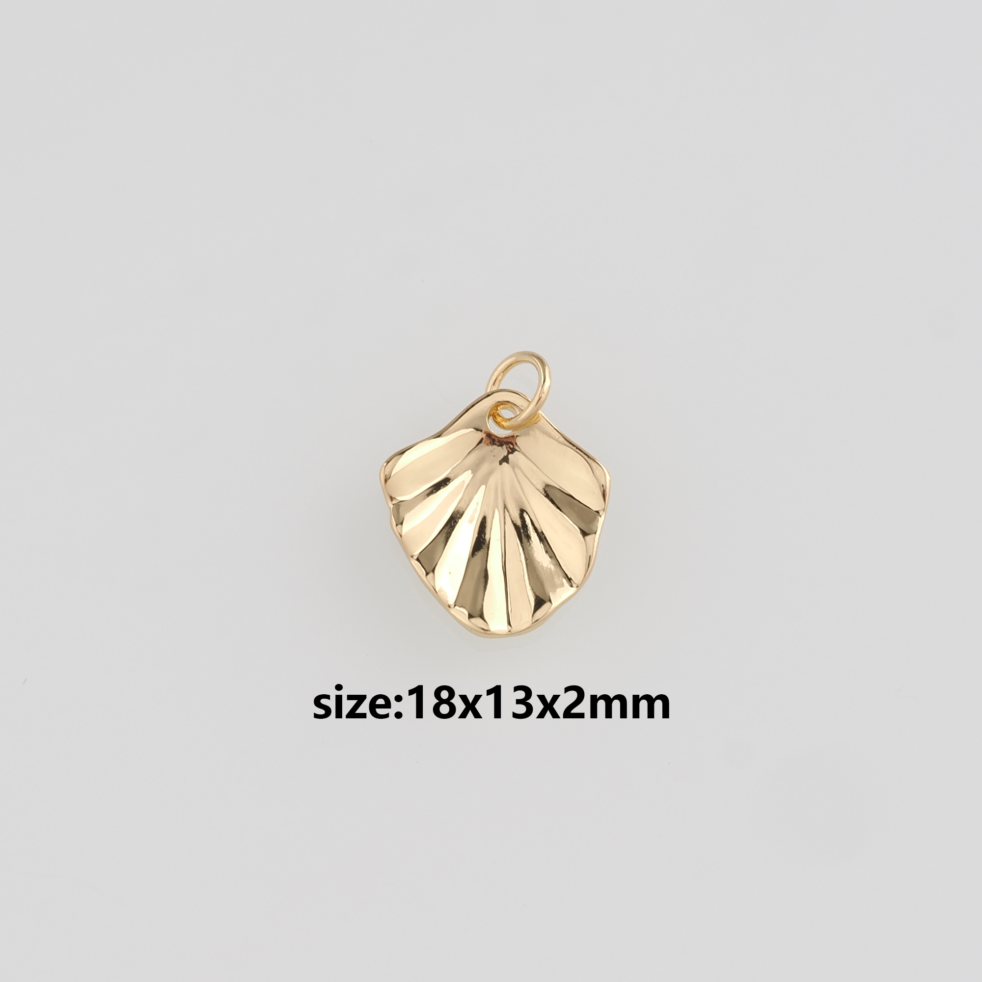 18K Gold Filled Oyster Shell Pendant,Shell Charm Earrings Necklace for DIY Jewelry Making Supply