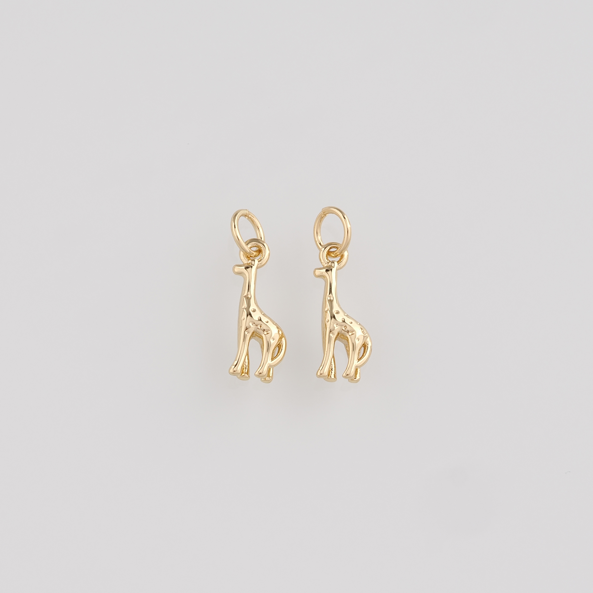 18K Gold Filled Giraffe Pendant,Animal Charm,Dainty Giraffe Earrings Necklace for DIY Jewelry Making Supply