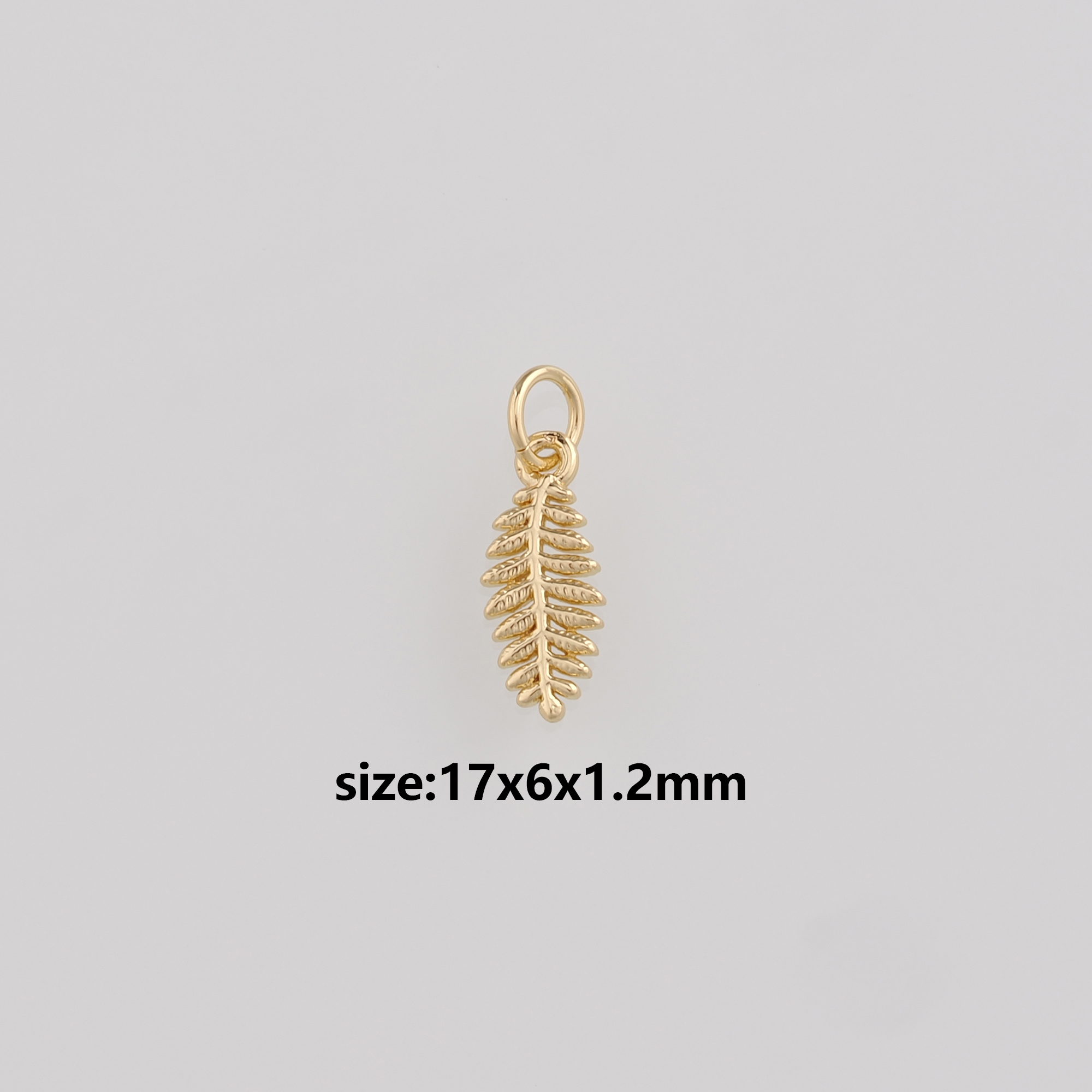 18K Gold Filled Leaf Pendant,Dainty Leaf Charm Earrings Necklace for DIY Jewelry Making Supply