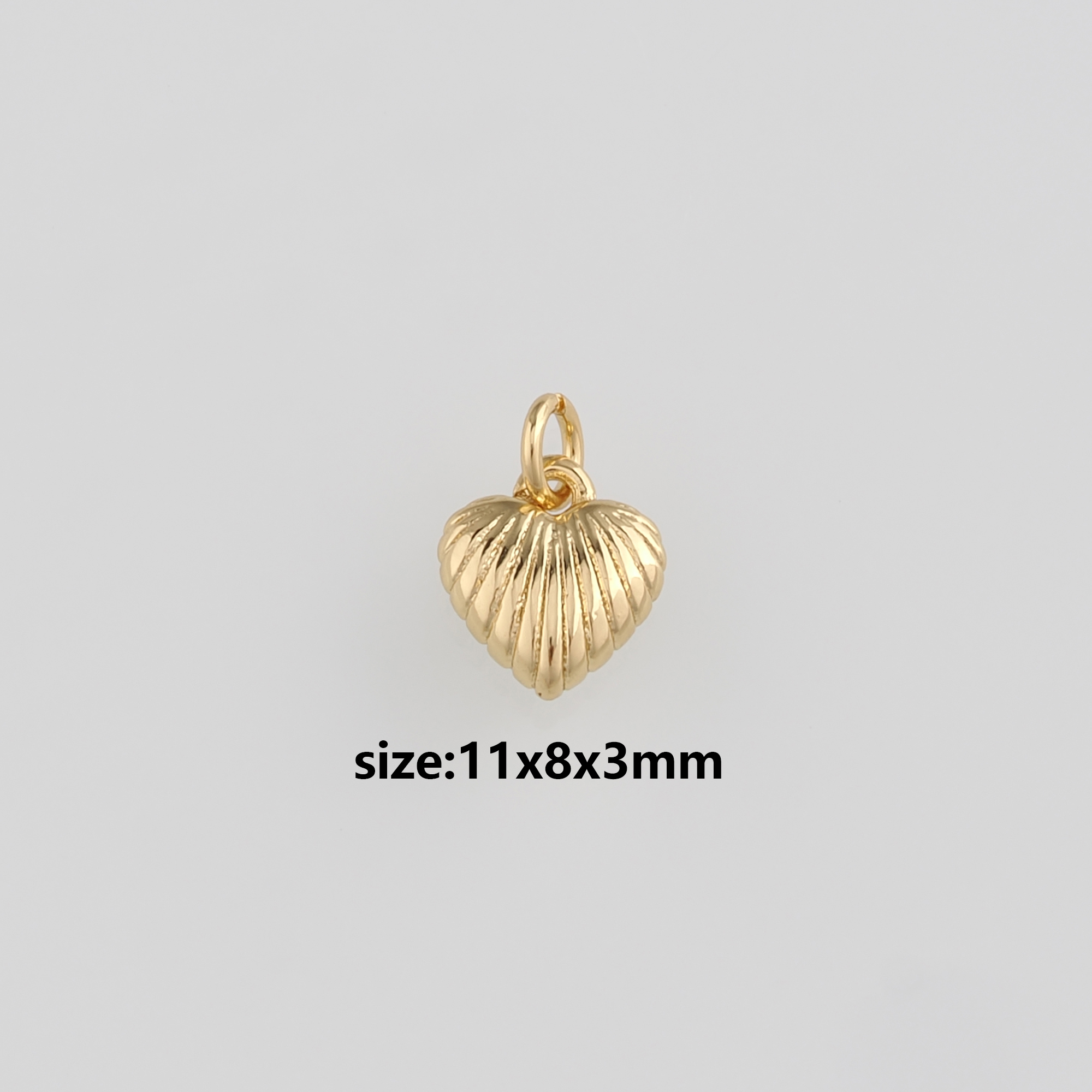 18K Gold Filled Heart Pendant,Dainty Heart Charm Earrings Necklace for DIY Jewelry Making Supply