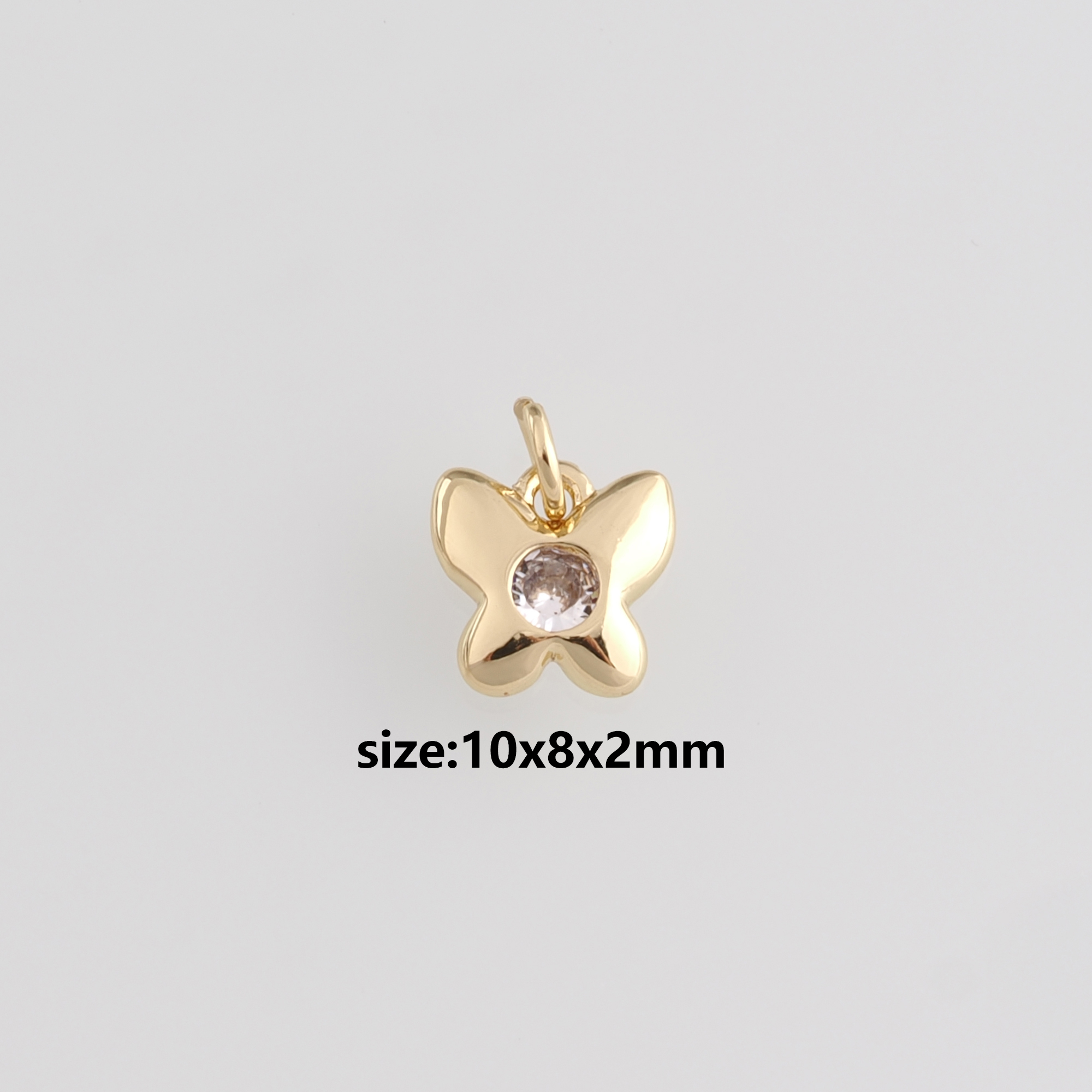 18K Gold Filled Butterfly Pendant,Butterfly Charm Earrings Necklace for DIY Jewelry Making Supply