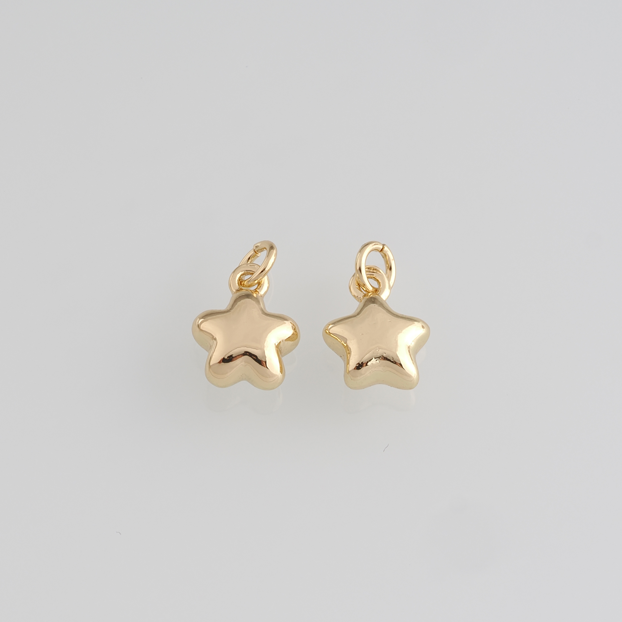 18K Gold Filled Star Pendant,Dainty Celestial Charm Earrings Necklace for DIY Jewelry Making Supply