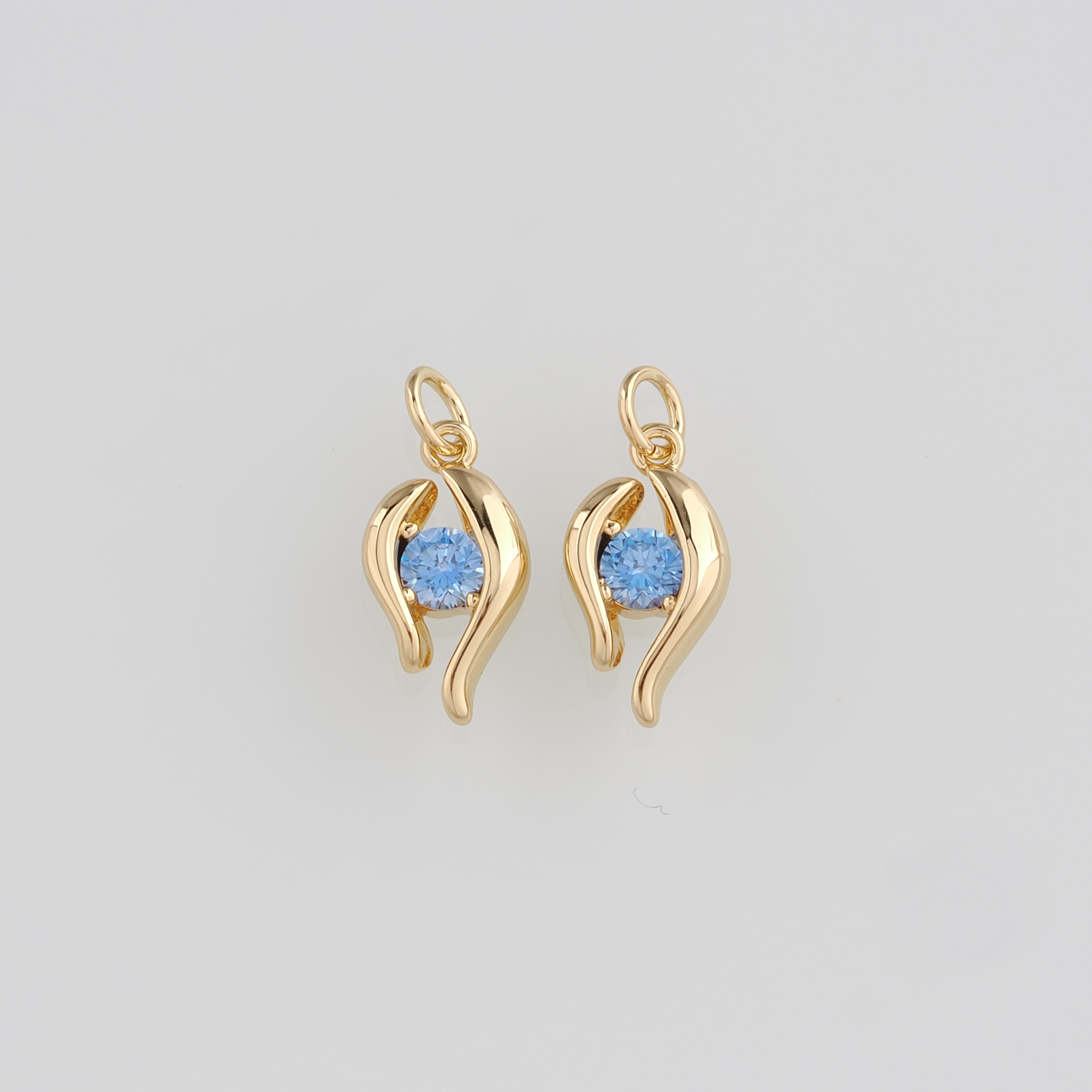 18K Gold Filled Evil Eye Pendant,CZ Eye Charm Earrings Necklace for DIY Jewelry Making Supply