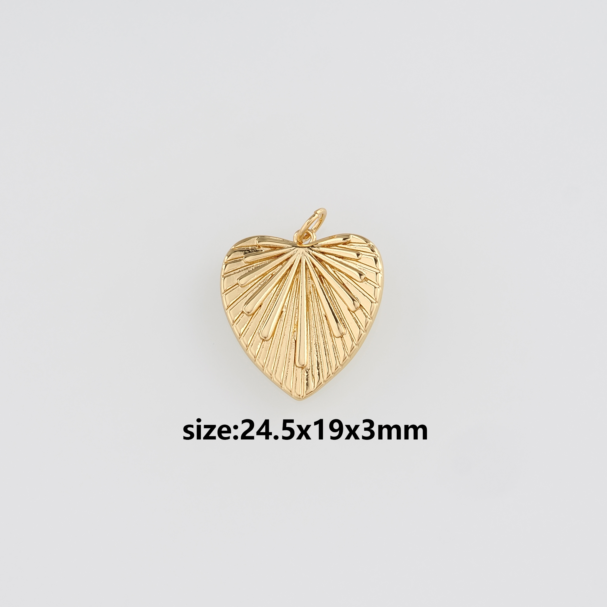 18K Gold Filled Heart Pendant,Dainty Heart Charm Earrings Necklace for DIY Jewelry Making Supply