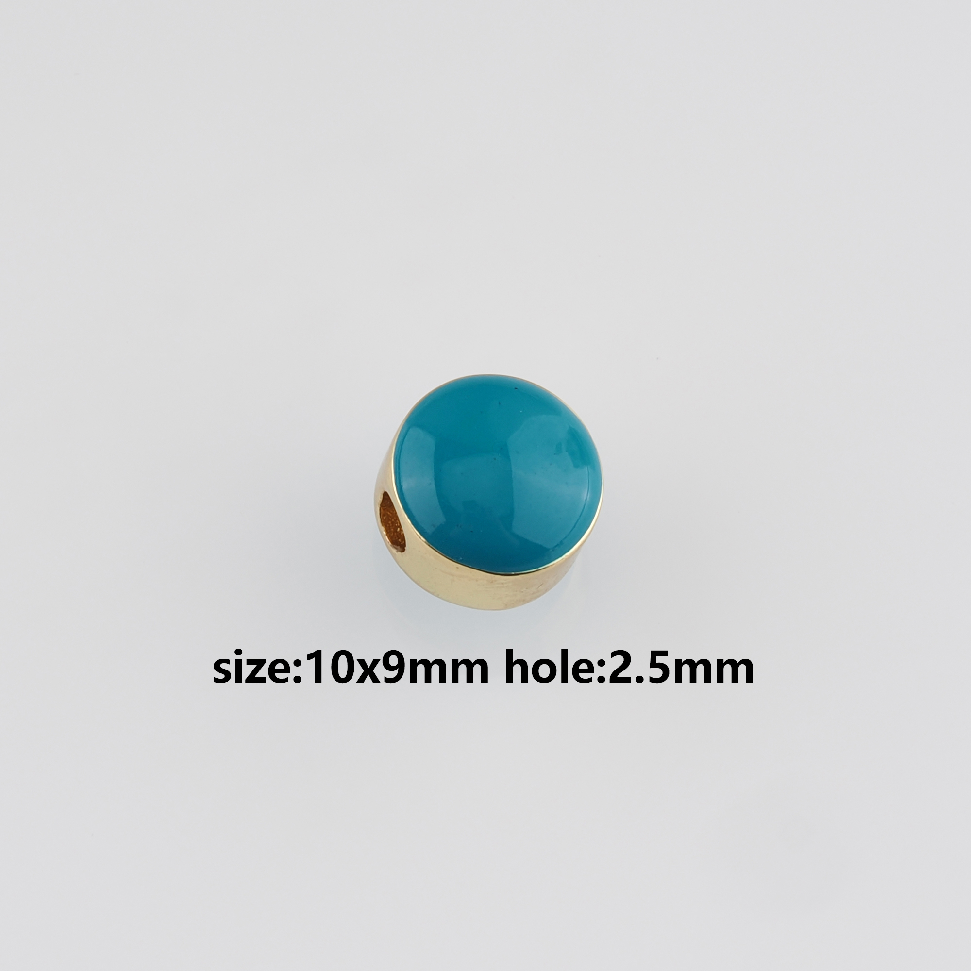 18K Gold Filled Faceted Round Spacer Beads,Enamel Round Ball Bead for Bracelet Jewelry Necklace Making Supply