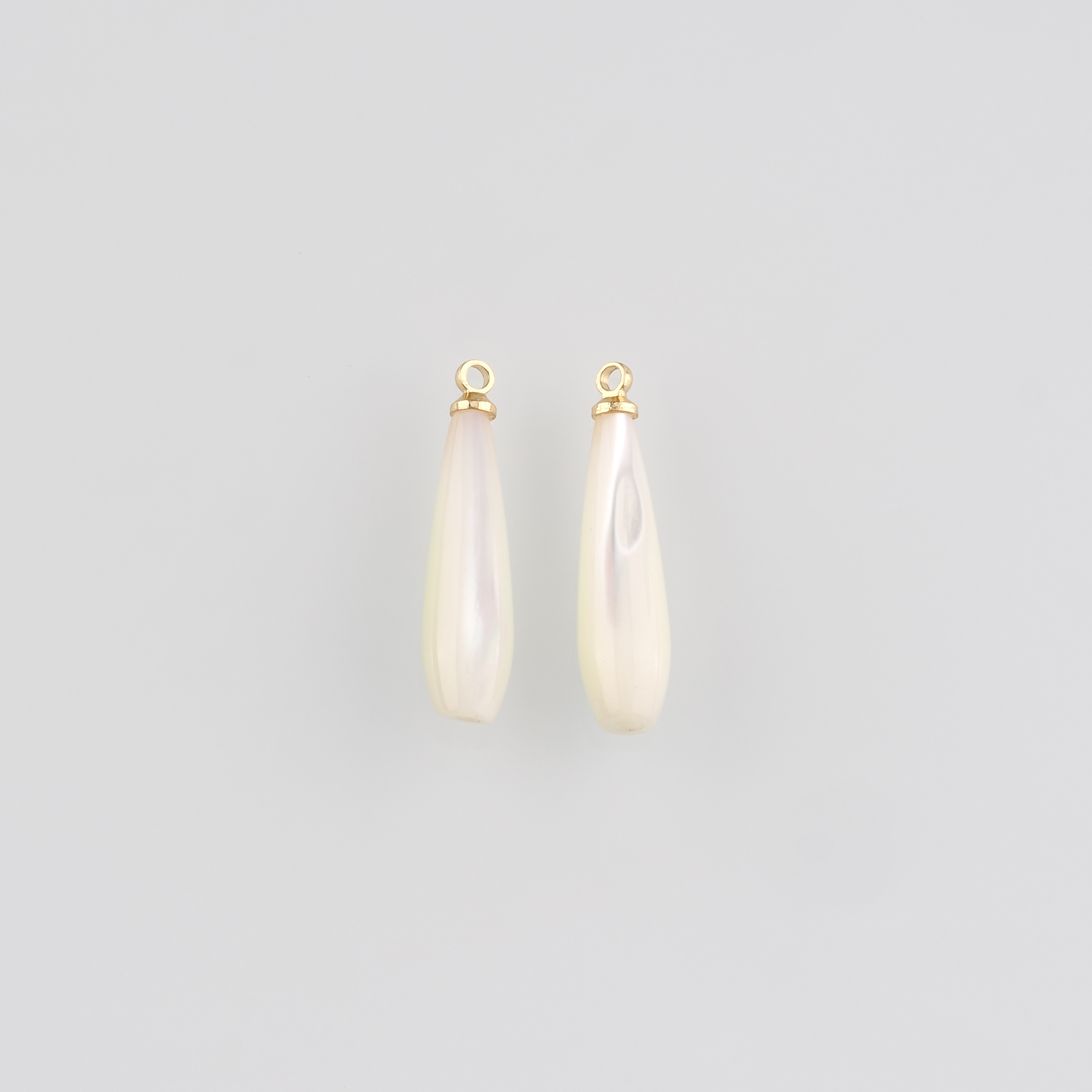 18K Gold Filled Oval Pendant,Oval Charm Earrings Necklace for DIY Jewelry Making Supply