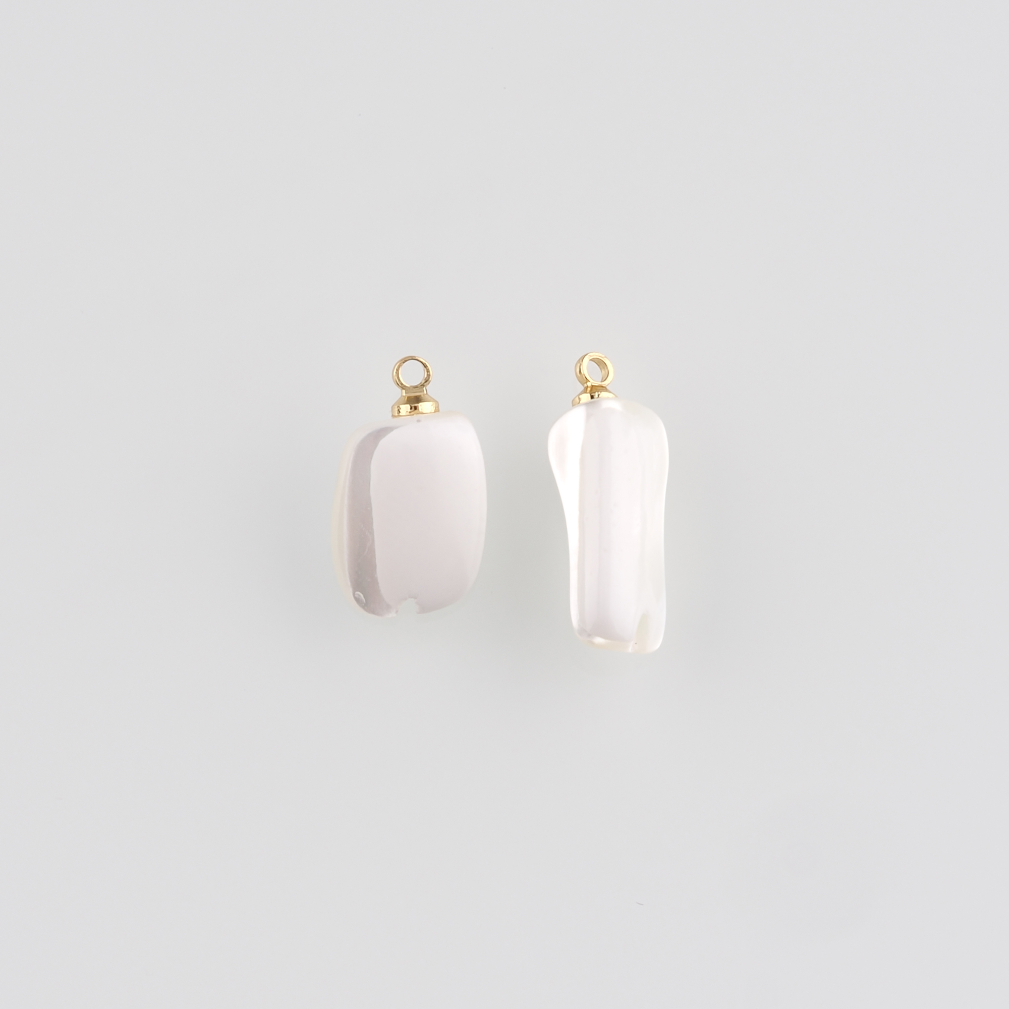 18K Gold Filled Geometric Pendant,Irregular Charm Earrings Necklace for DIY Jewelry Making Supply