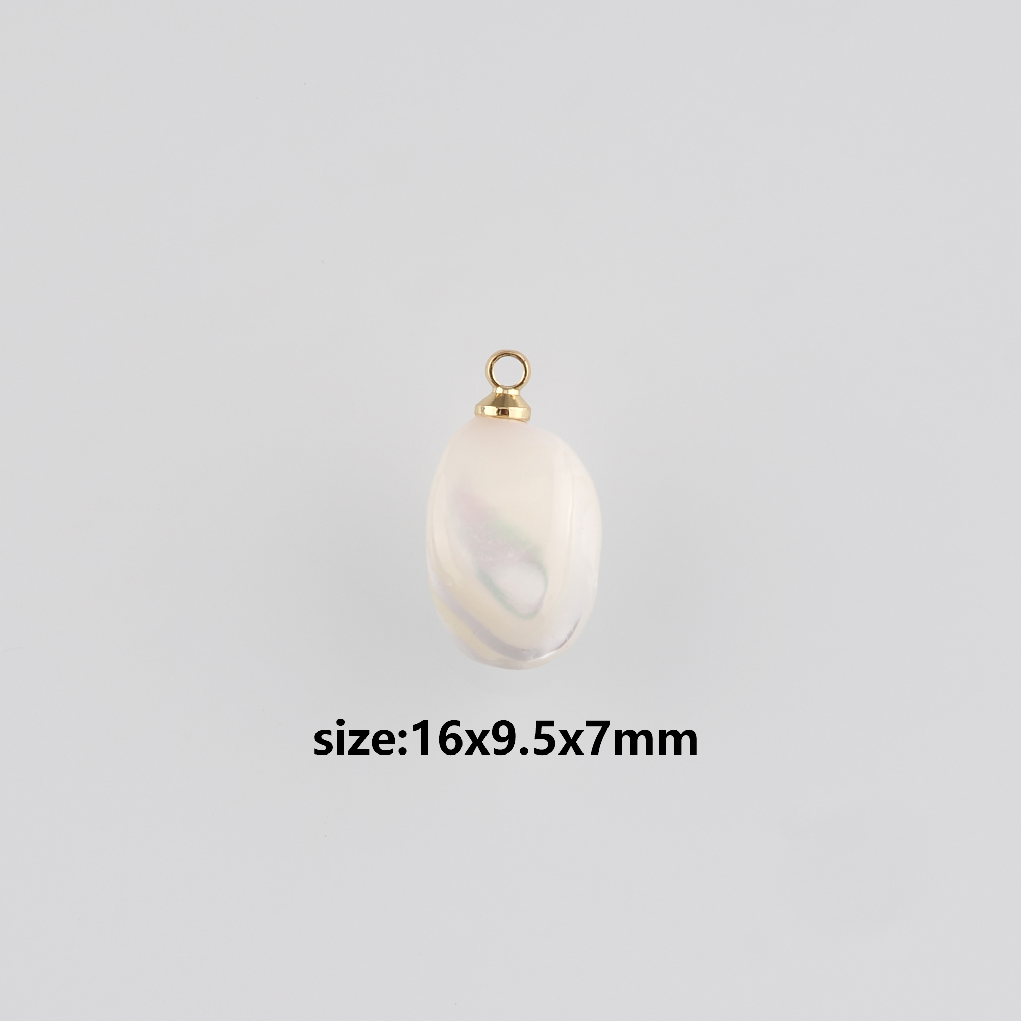 18K Gold Filled Oval Pendant,Oval Charm Earrings Necklace for DIY Jewelry Making Supply