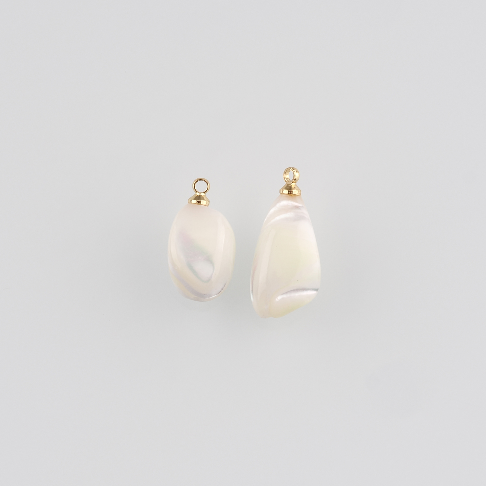 18K Gold Filled Oval Pendant,Oval Charm Earrings Necklace for DIY Jewelry Making Supply