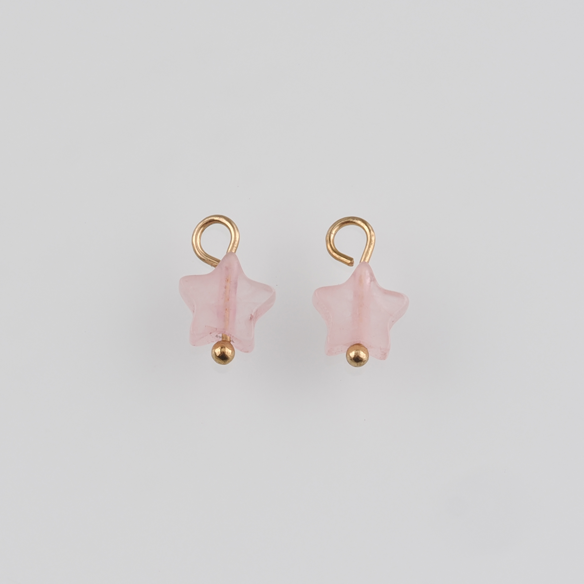 18K Gold Filled Star Pendant,Natural Stone Star Charm Earrings Necklace for DIY Jewelry Making Supply