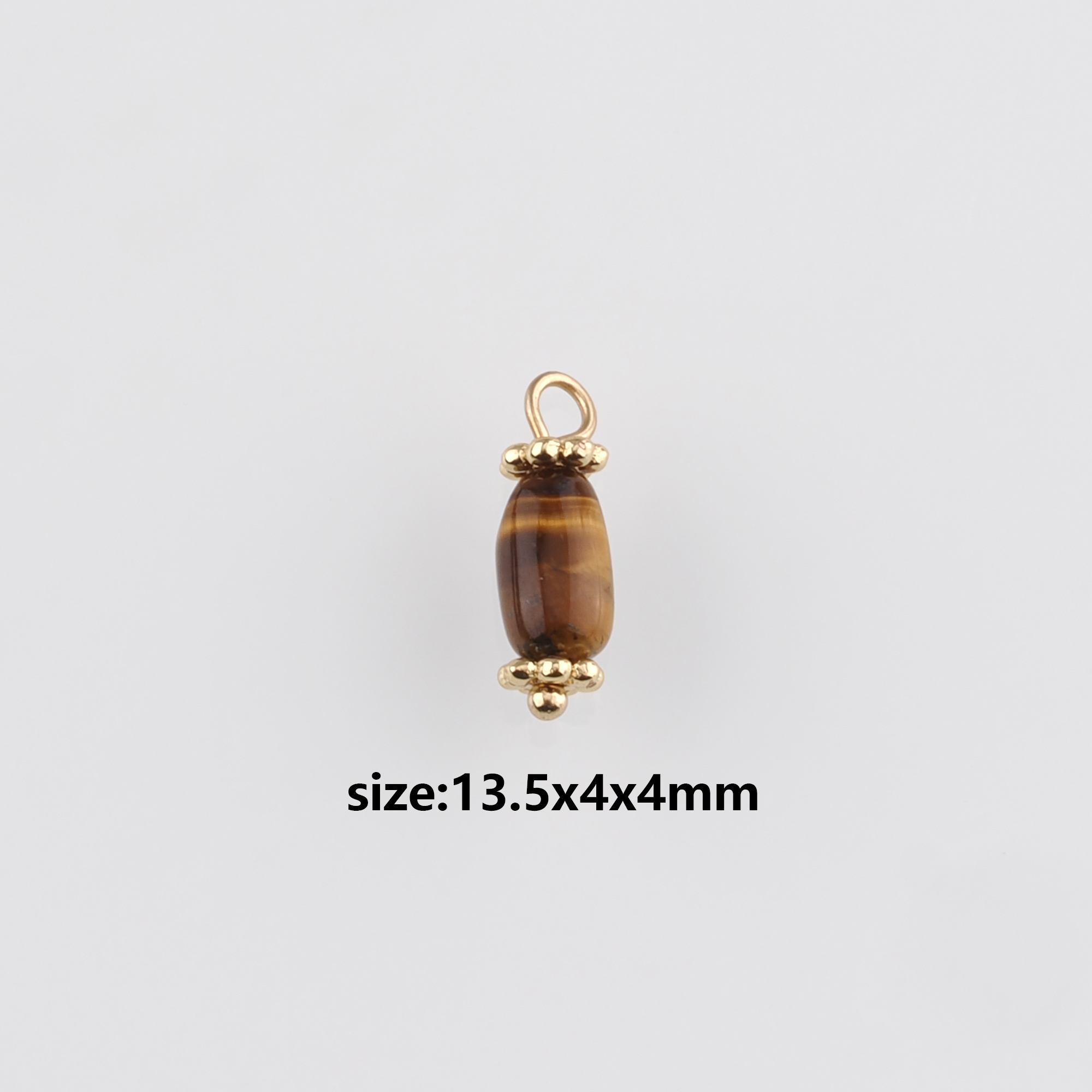 18K Gold Filled Oval Pendant,Natural Stone Oval Charm Earrings Necklace for DIY Jewelry Making Supply