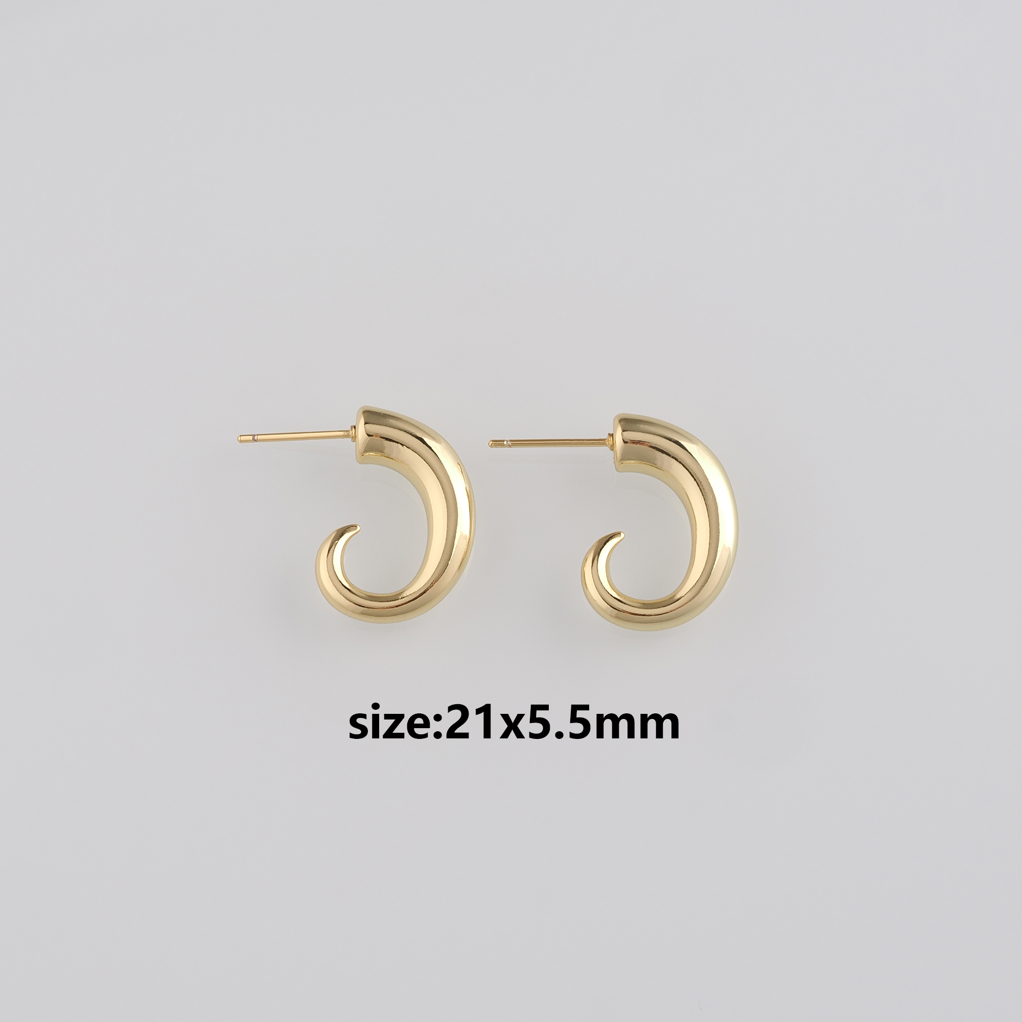18K Gold Filled Round Hoop Earrings,Dainty Earrings,Hoops Huggie,DIY Jewelry Making Supply