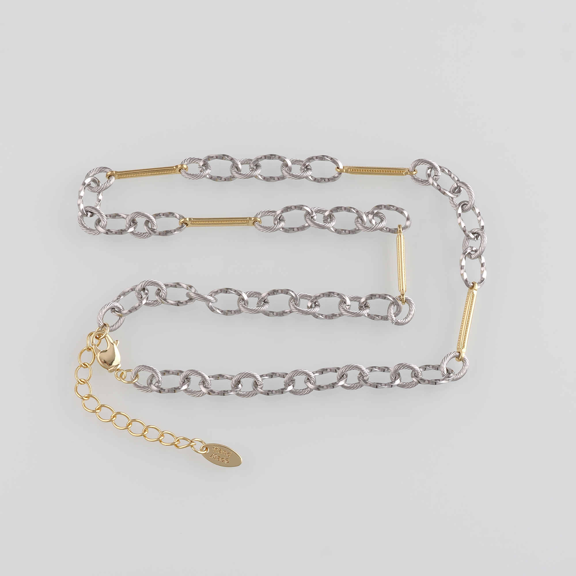 18K Gold Filled Paper Clip Link Necklace,Cable Chain,Minimalist Necklace,Paper Clip Chain Necklace,Adjustable Necklace