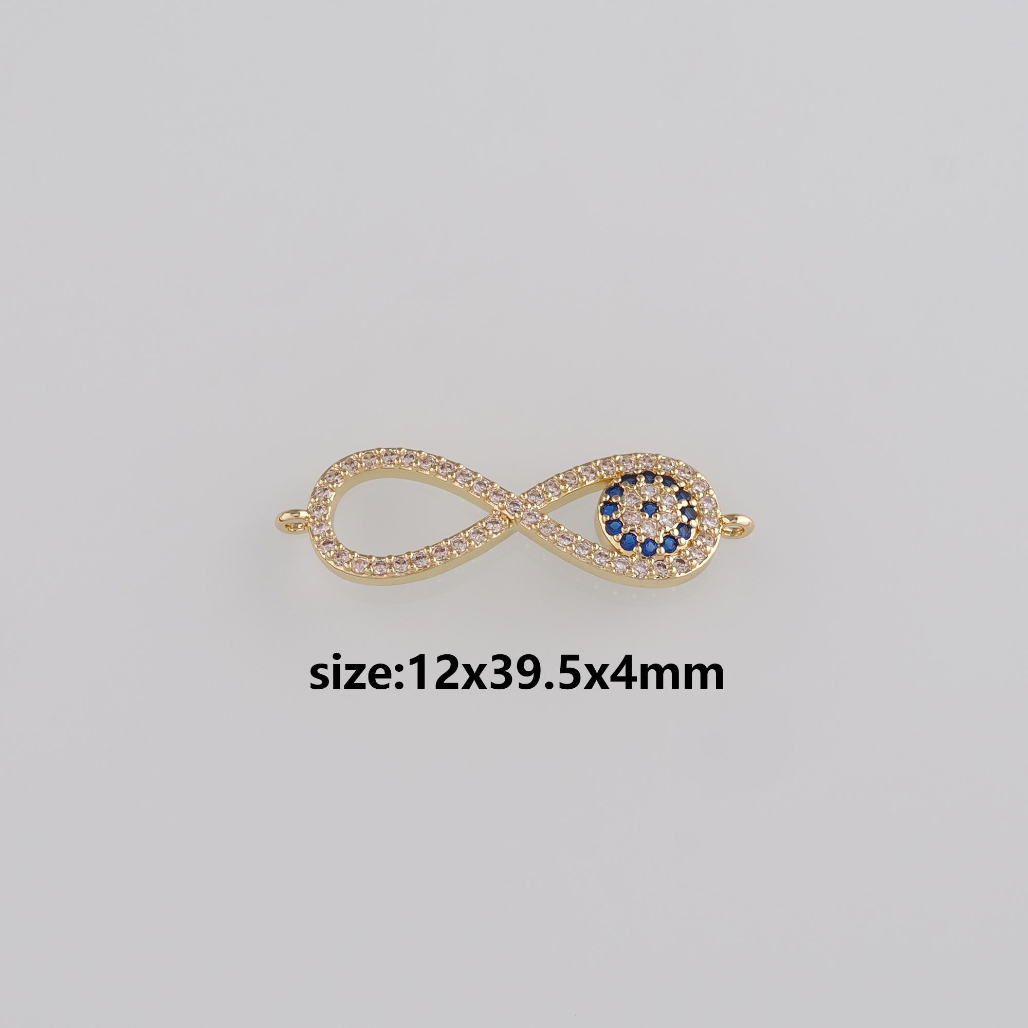 18K Gold Filled Infinity Connector,Dainty Infinity Charm Necklace Bracelet for DIY Jewelry Making Supply