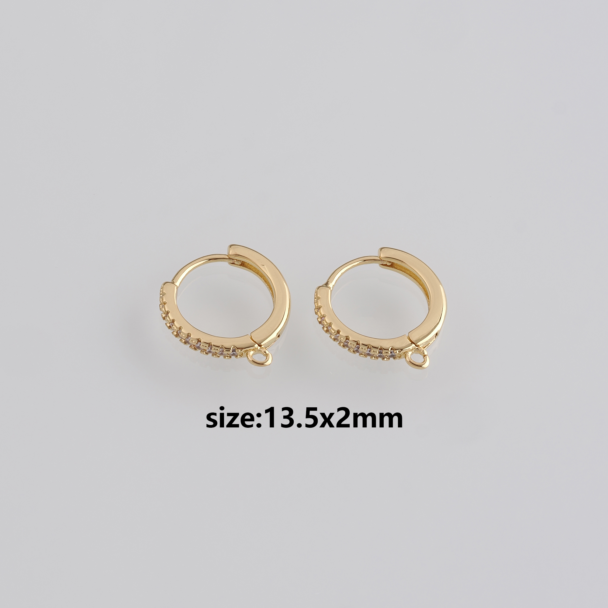 18K Gold Filled Round Hoop Earrings,Dainty Earrings,Gold Hoops,Dainty Hoops Huggie,DIY Jewelry Making Supply