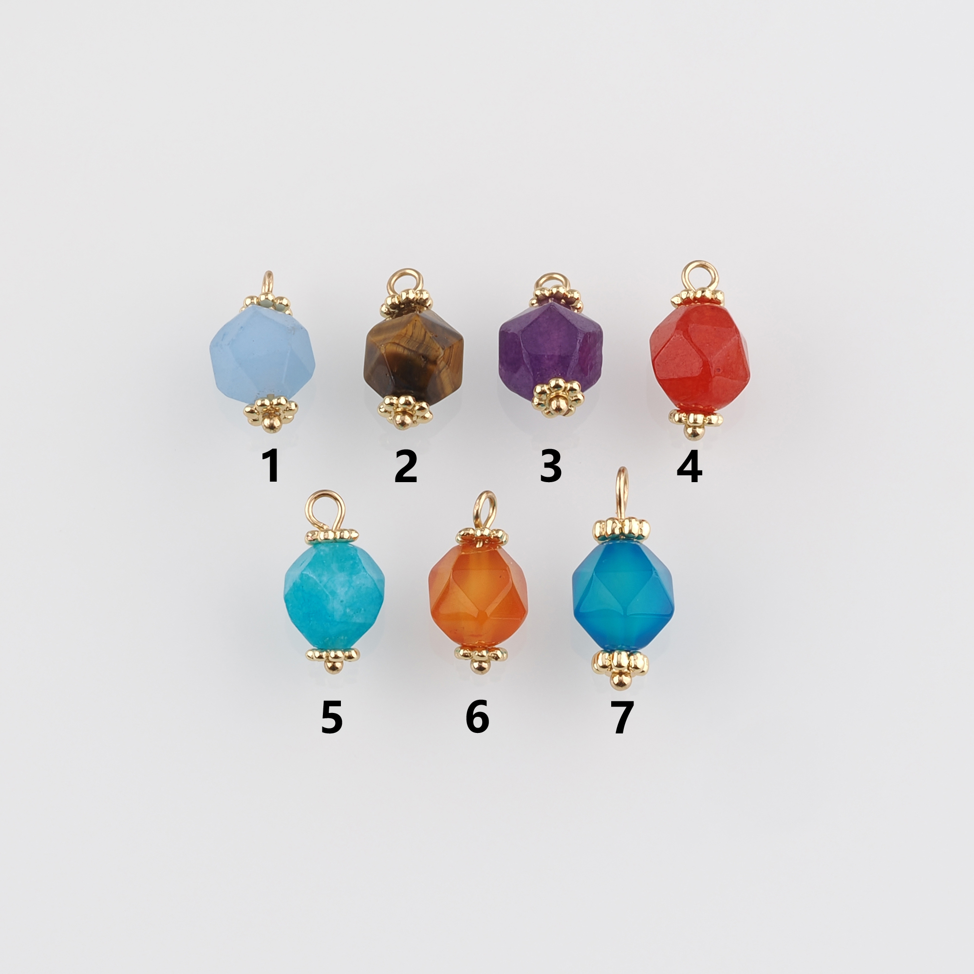 18K Gold Filled Geometric Pendant,Geometric Charm Earrings Necklace for DIY Jewelry Making Supply