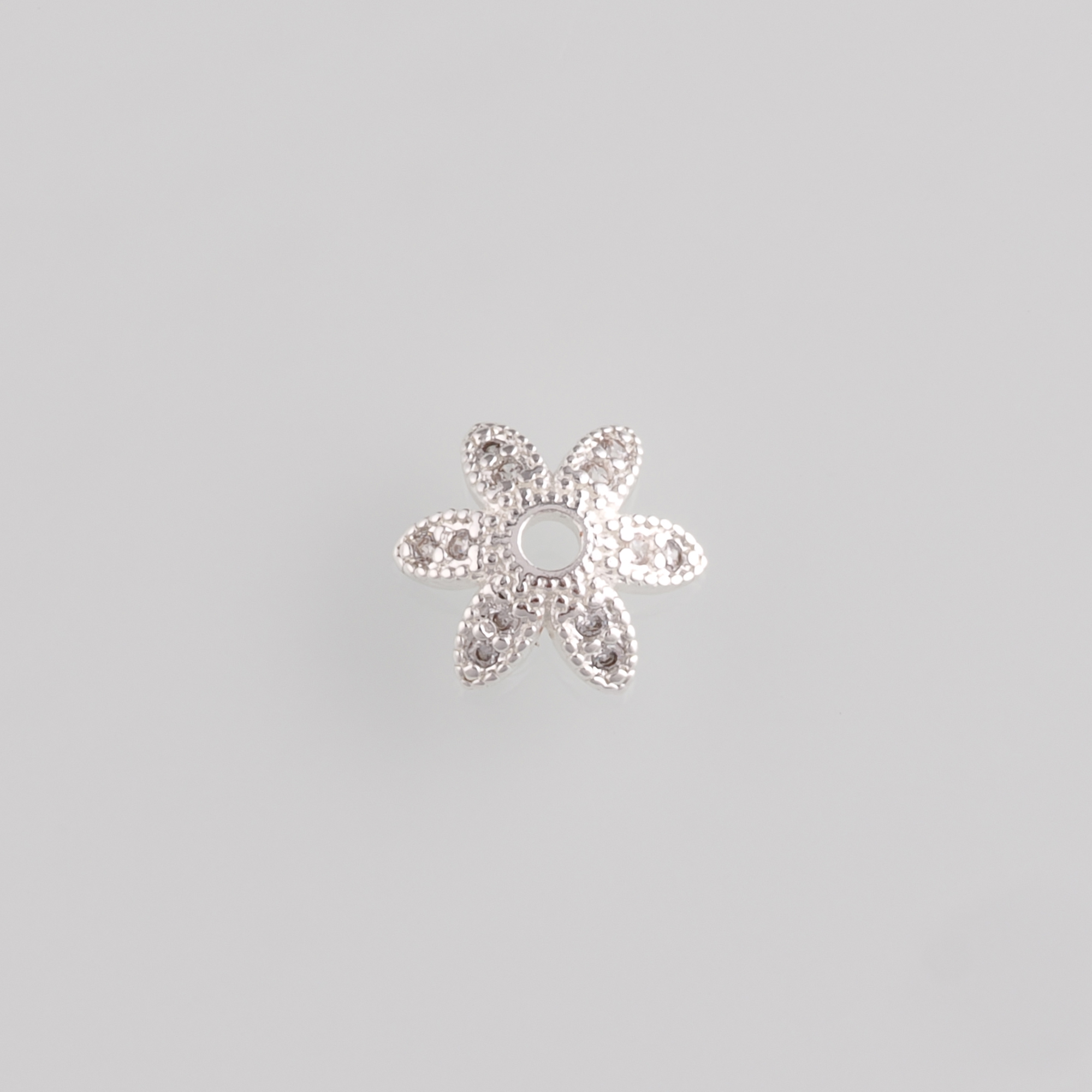 18K Gold Filled Bead Caps,CZ Micro Pave Flower Bead Caps for Bracelet Jewelry Necklace Making Supply