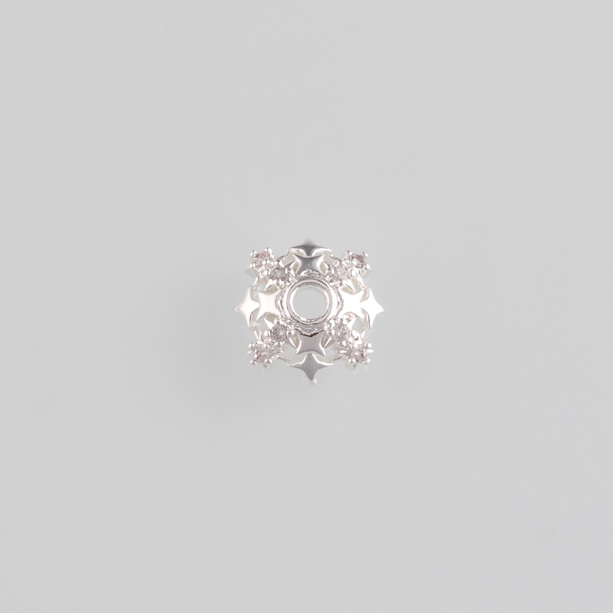 18K Gold Filled Flower Bead Caps,CZ Micro Pave Flower Bead Caps for Bracelet Jewelry Necklace Making Supply