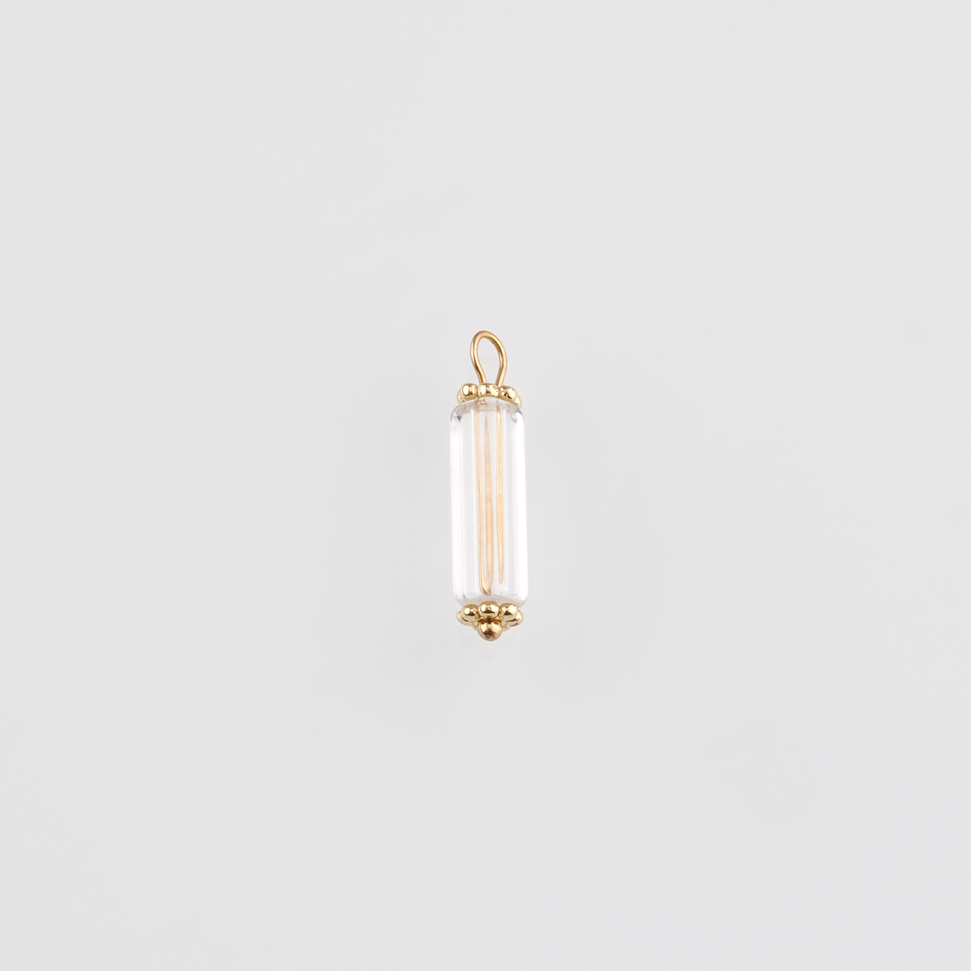 18K Gold Filled Cylinder Pendant,Natural Stone Cylinder Charm Earrings Necklace for DIY Jewelry Making Supply